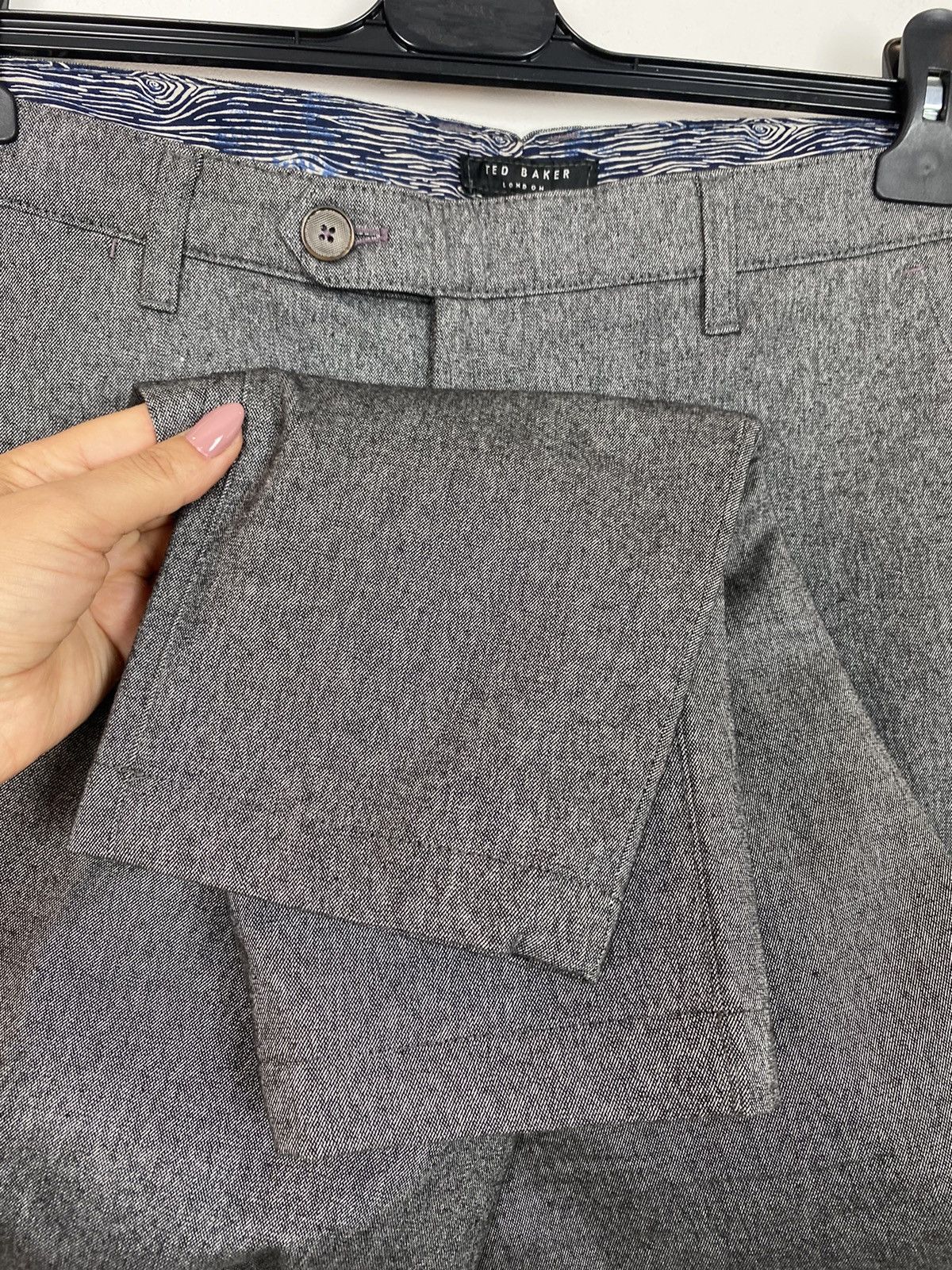 Ted Baker Ted Baker Wool/Polyamide Formal Trousers Britain Designer Size 34R - 3 Thumbnail