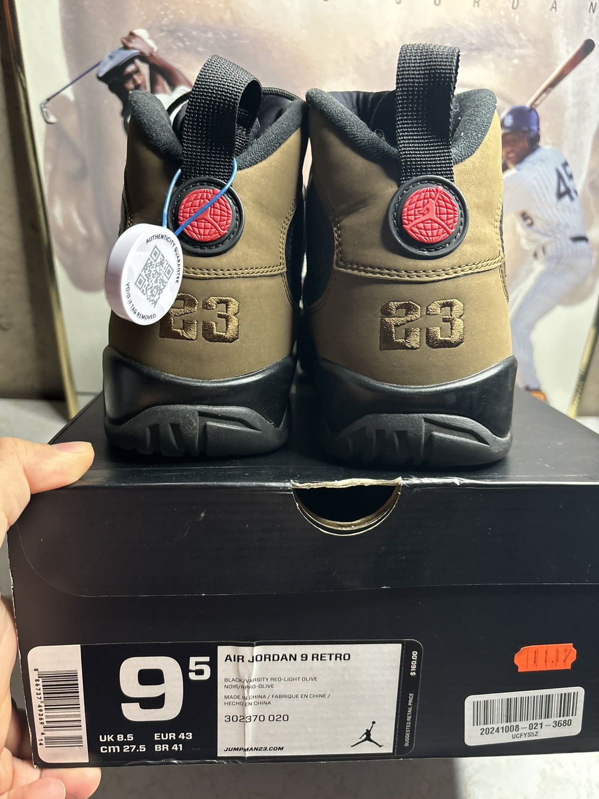 Jordan Brand Air Jordan 9 Retro Olive Size US 9.5 / EU 42-43 - 7 Thumbnail