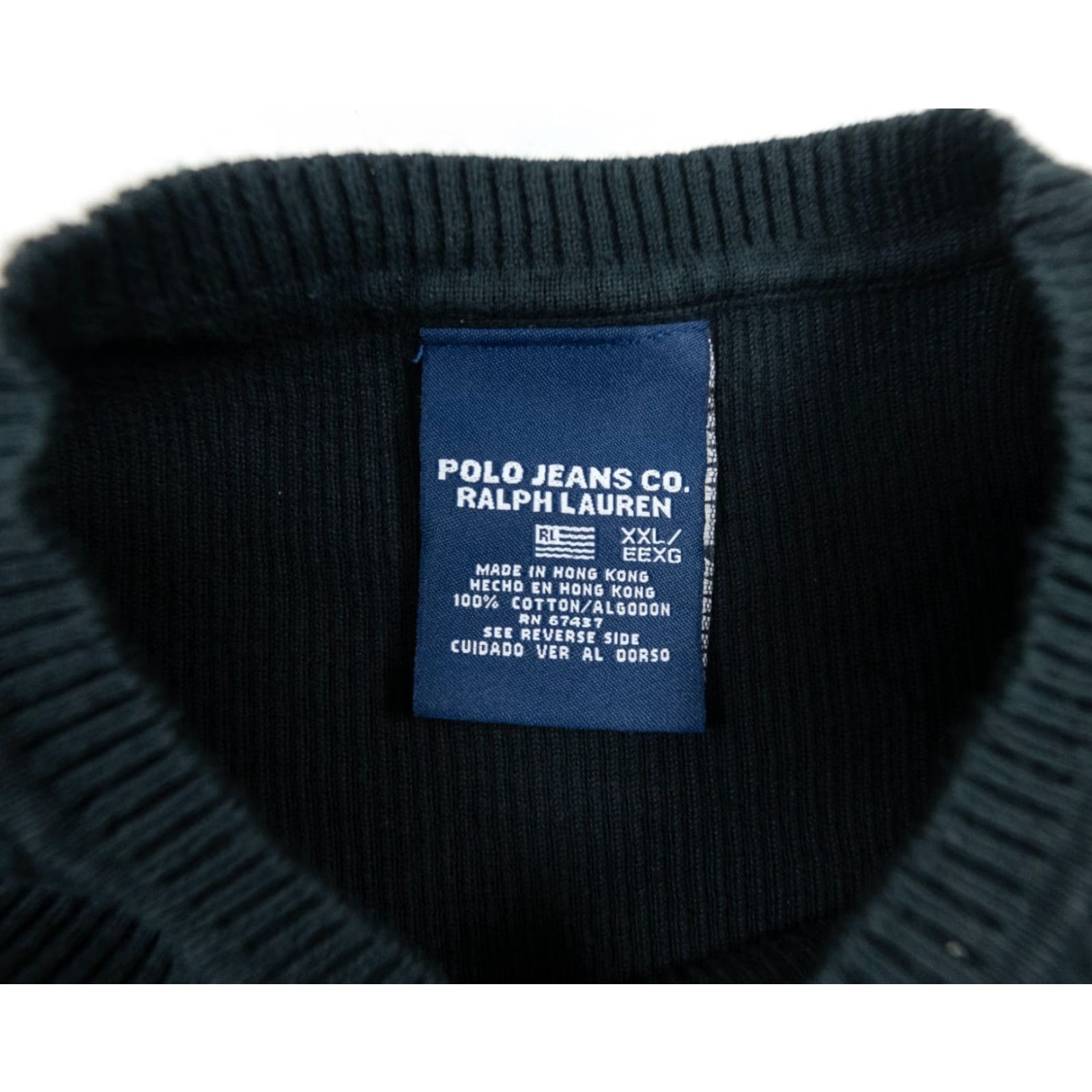 Polo Ralph Lauren VINTAGE Polo Ralph Lauren Sweater 2XL Black Knit Crewneck Pullover Y2K Mens Size US XXL / EU 58 / 5 - 5 Thumbnail