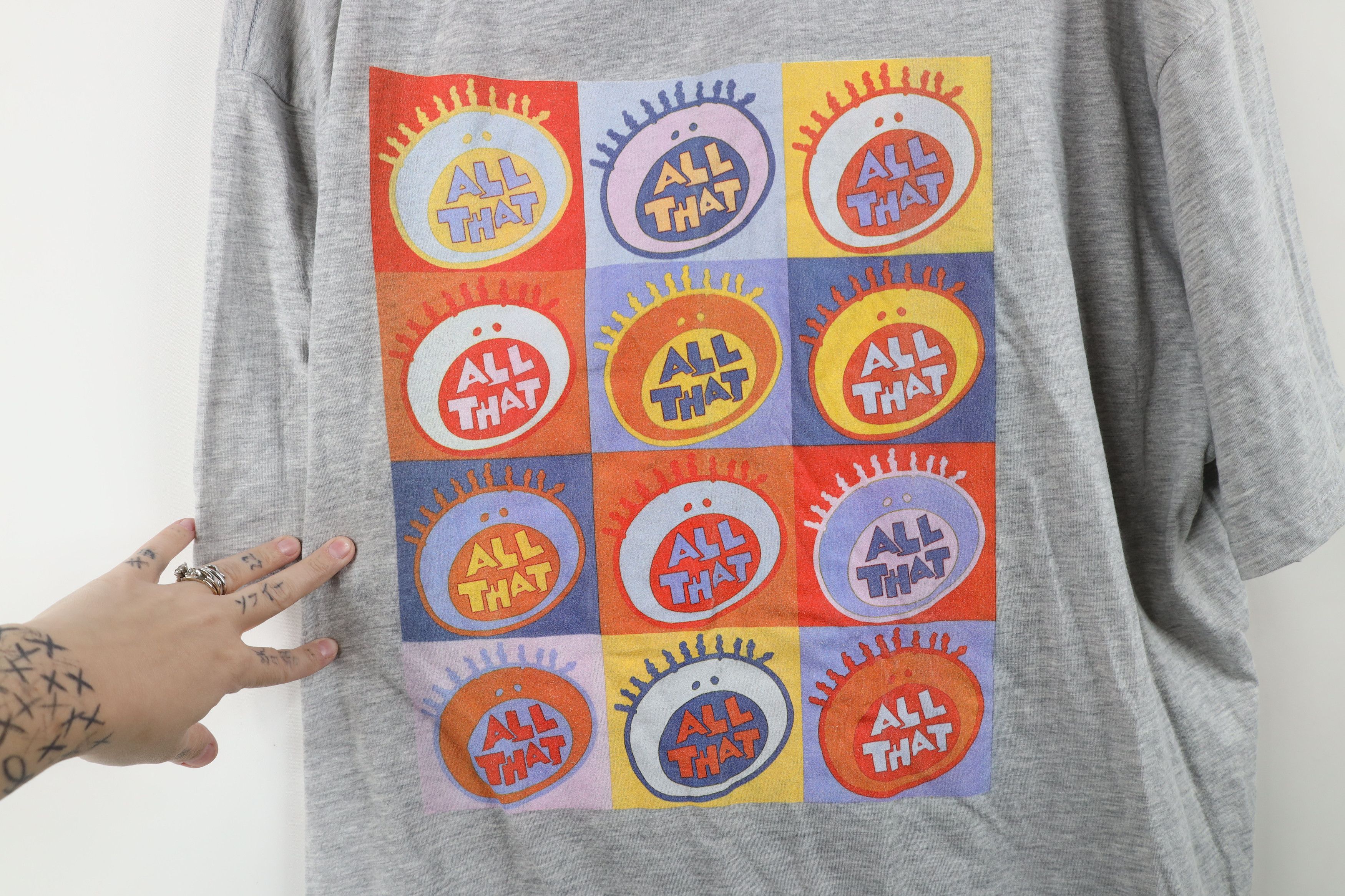 Vintage Retro Y2K Nickelodeon All That Short Sleeve T-Shirt Gray Size US XXL / EU 58 / 5 - 4 Thumbnail