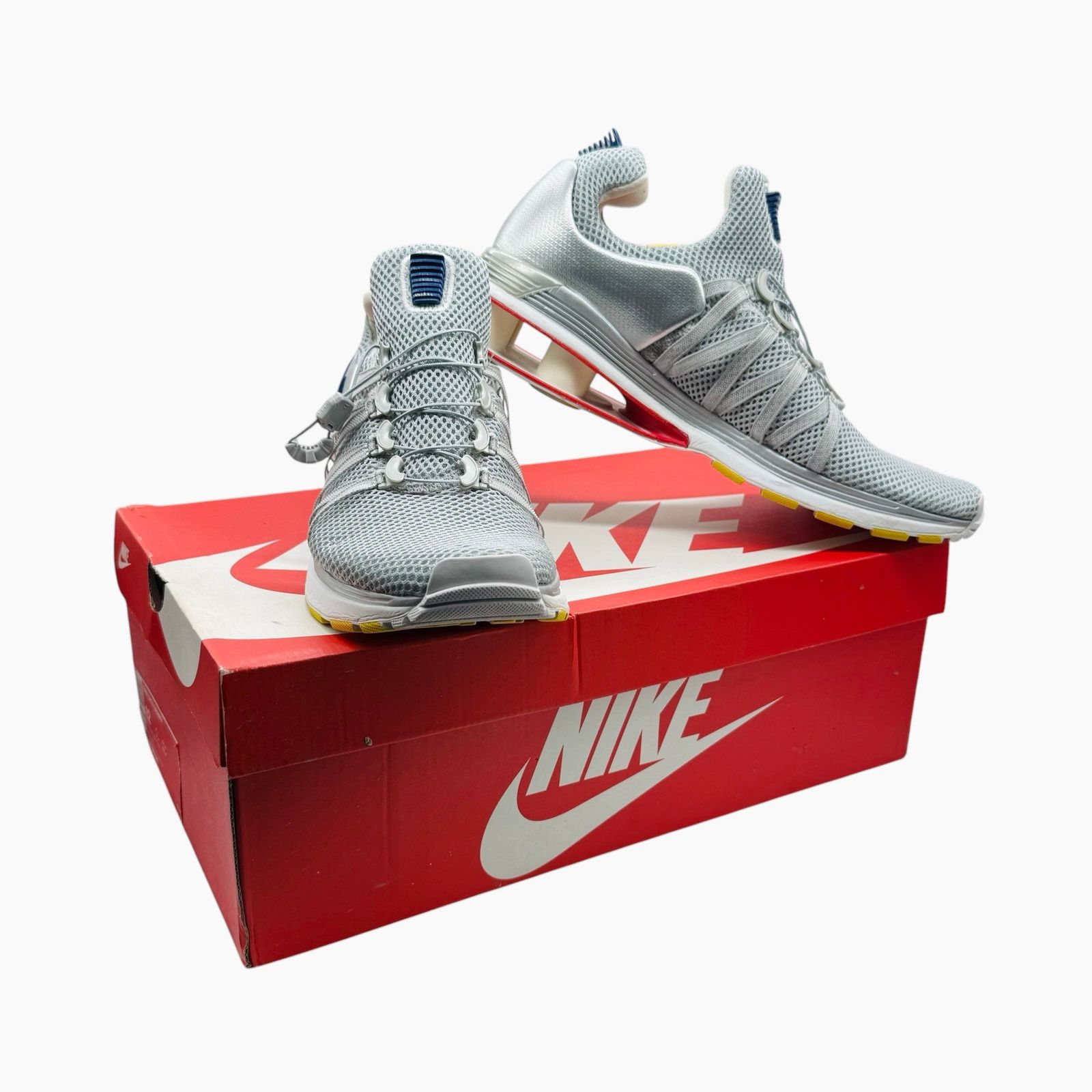 Nike SHOX Gravity Running Shoes in Metallic Silver Men's 12