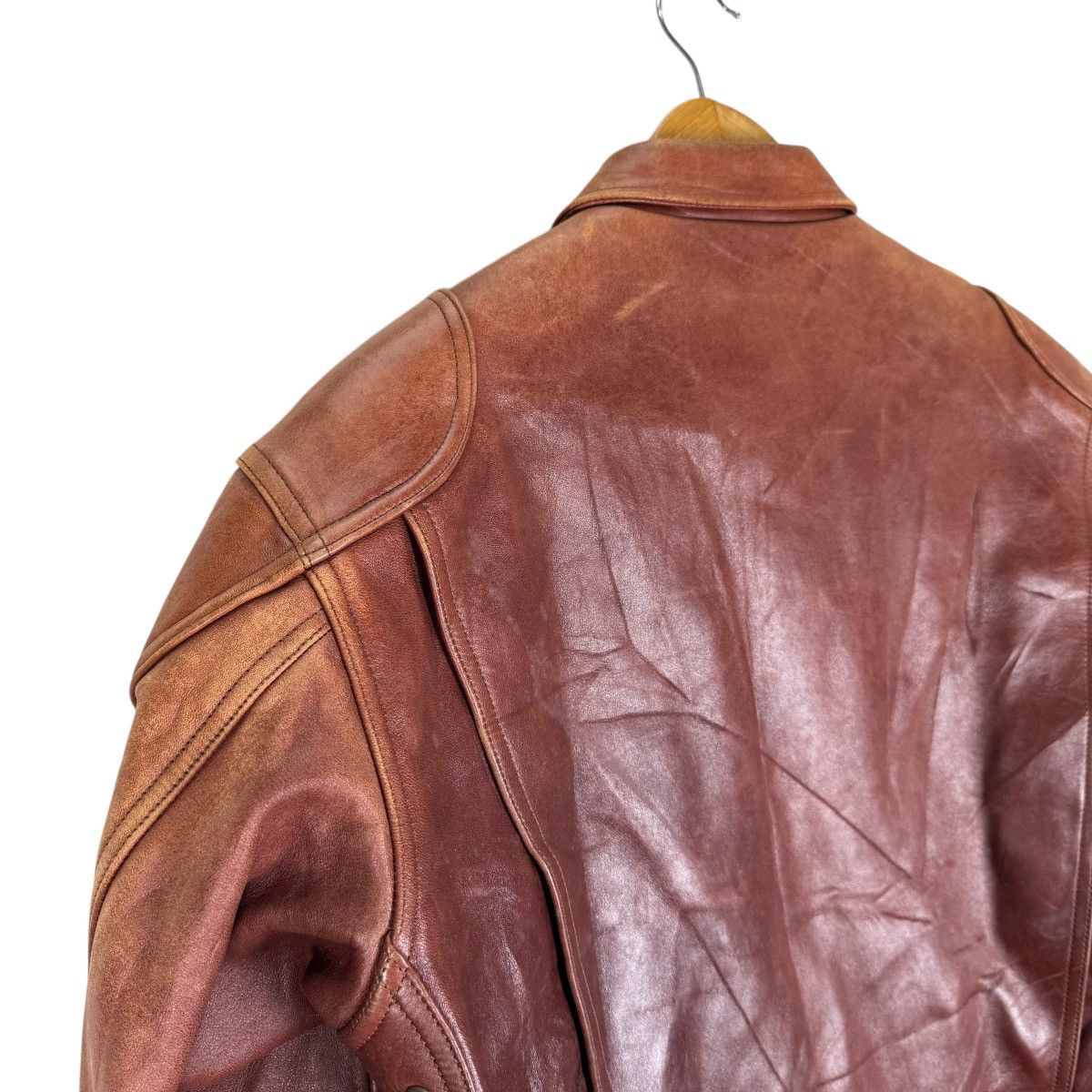 Genuine Leather ☀️HAROLD’S GEAR HORSEHIDE BIKERS LEATHER JACKET Size US L / EU 52-54 / 3 - 4 Thumbnail