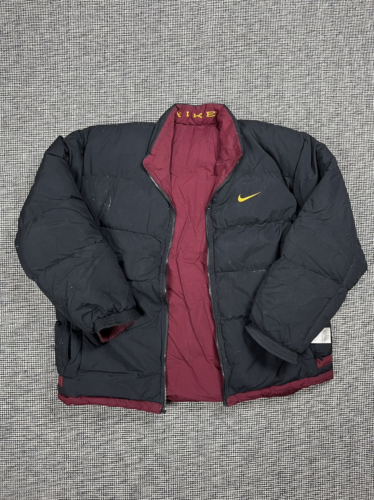 Vintage 90s Nike Reversable hot Puffer Jacket sz XL