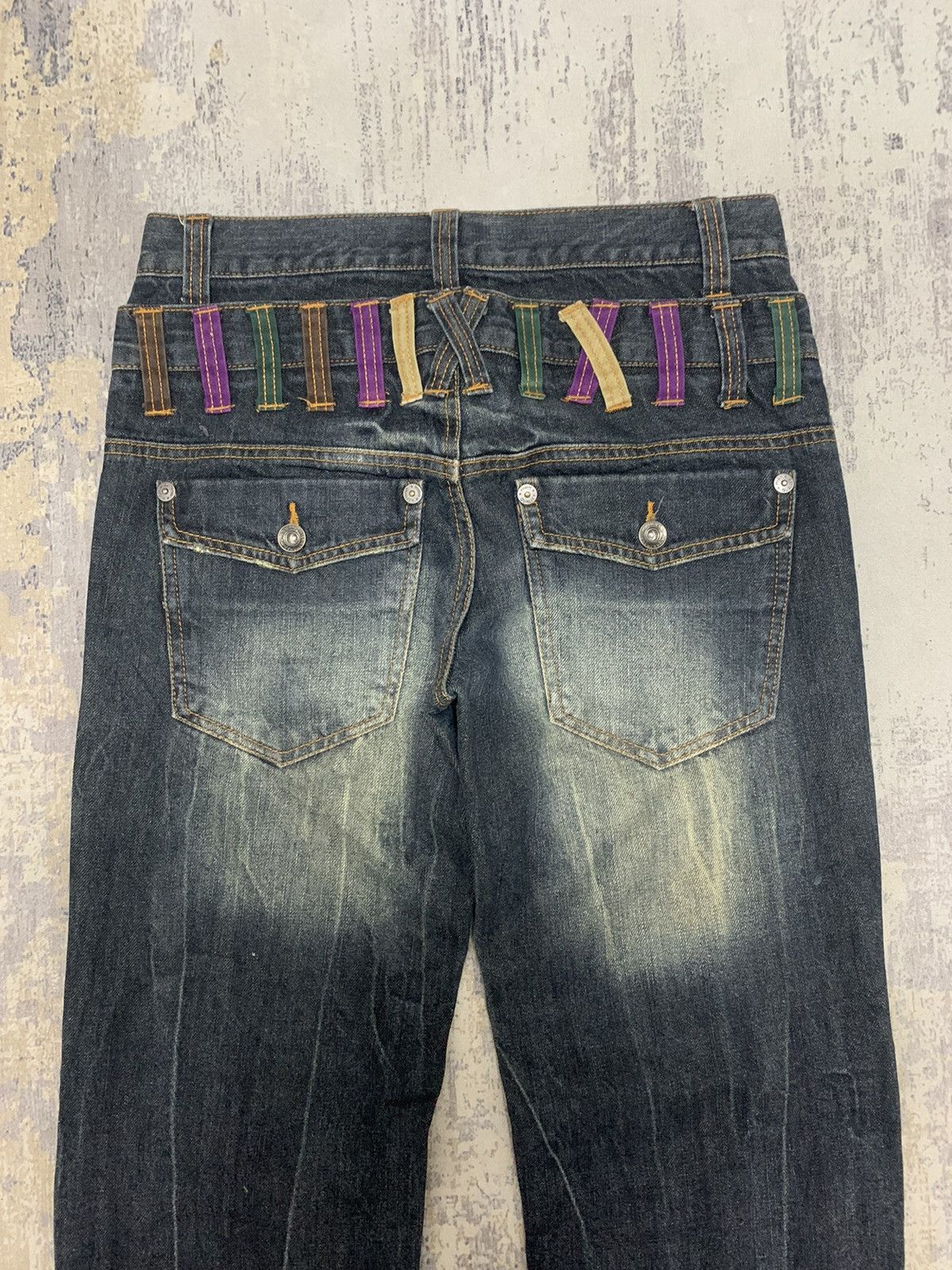If Six Was Nine EXPLOSION DOUBLE WAIST NYLAUS DENIM JEANS 30x30 Size US 30 / EU 46 - 8 Thumbnail