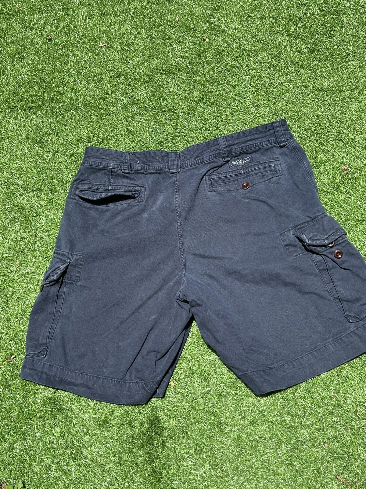 Vintage Polo Ralph Lauren Baggy Cargo Shorts Navy MENS 40 Size US 40 / EU 56 - 3 Thumbnail