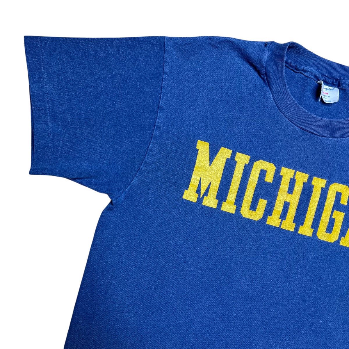 Champion Vintage 90s NCAA Michigan Wolverines Champion Spell Out Tee Size US M / EU 48-50 / 2 - 7 Thumbnail