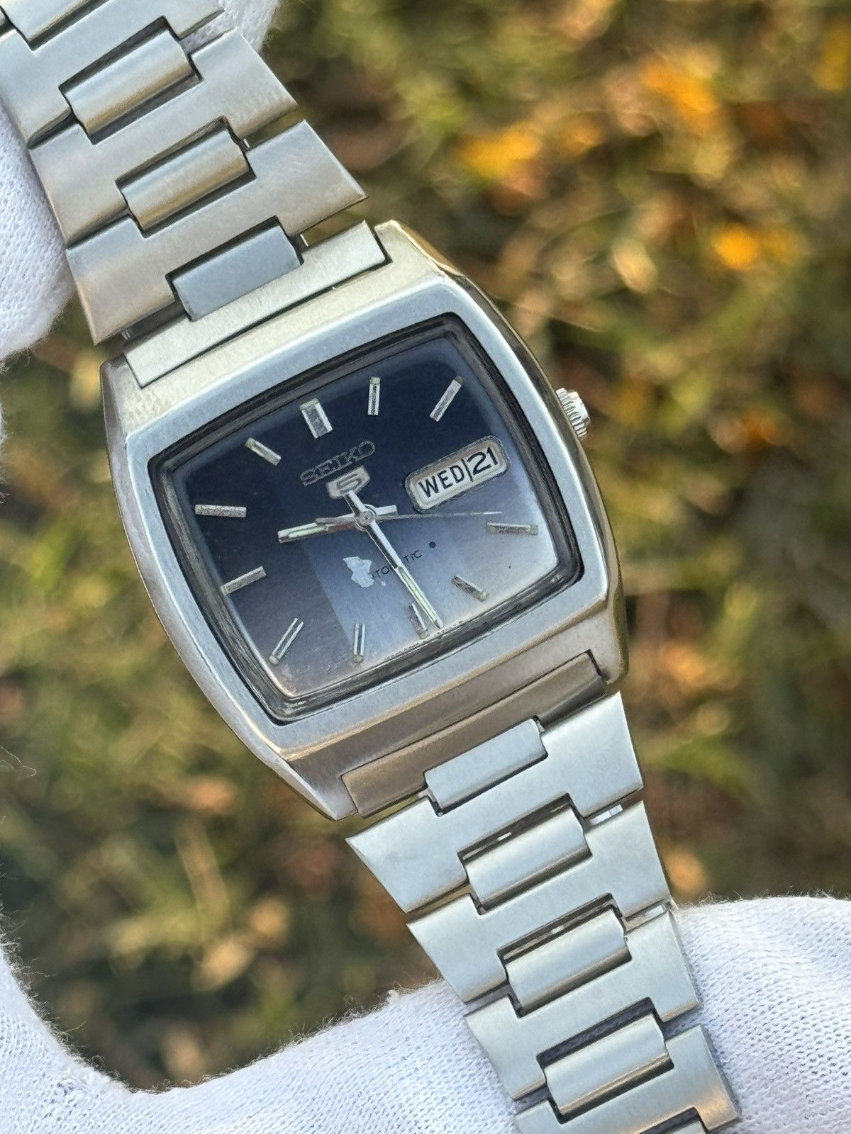 Seiko Vintage Seiko 5 Automatic 6319 – Blue Dial,Japan wrist Watch Size 36 - 9 Thumbnail