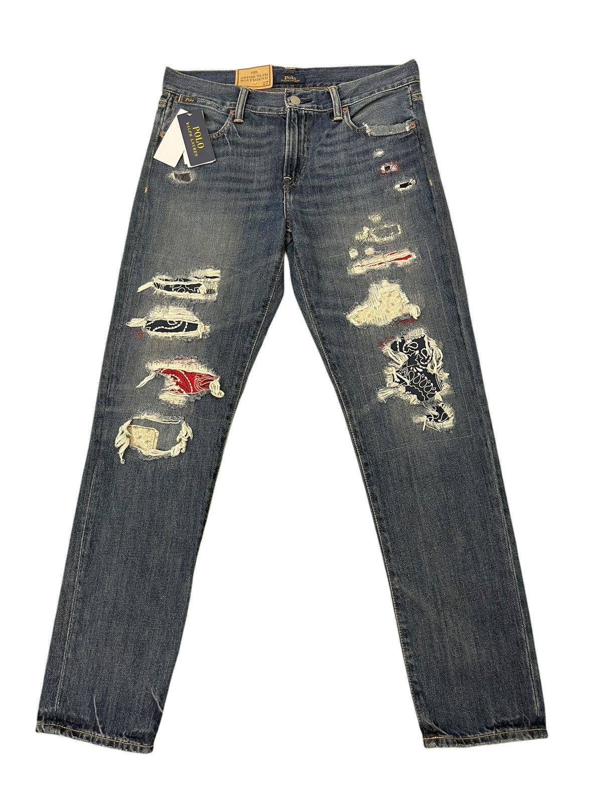 Polo Ralph Lauren New Patchwork Jeans Polo Ralph Lauren Slim Tapered Size US 27 - 1 Thumbnail