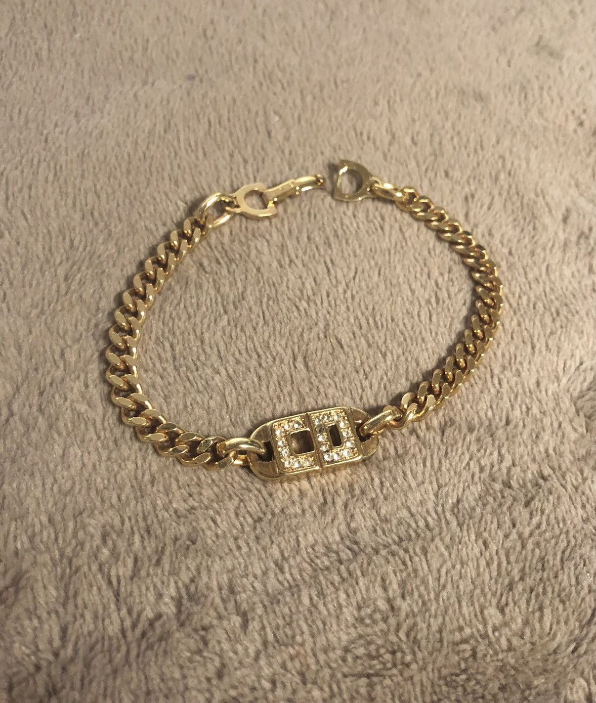 Dior Dior Iced Out CD Cuban Bracelet With Box Size ONE SIZE - 2 Thumbnail