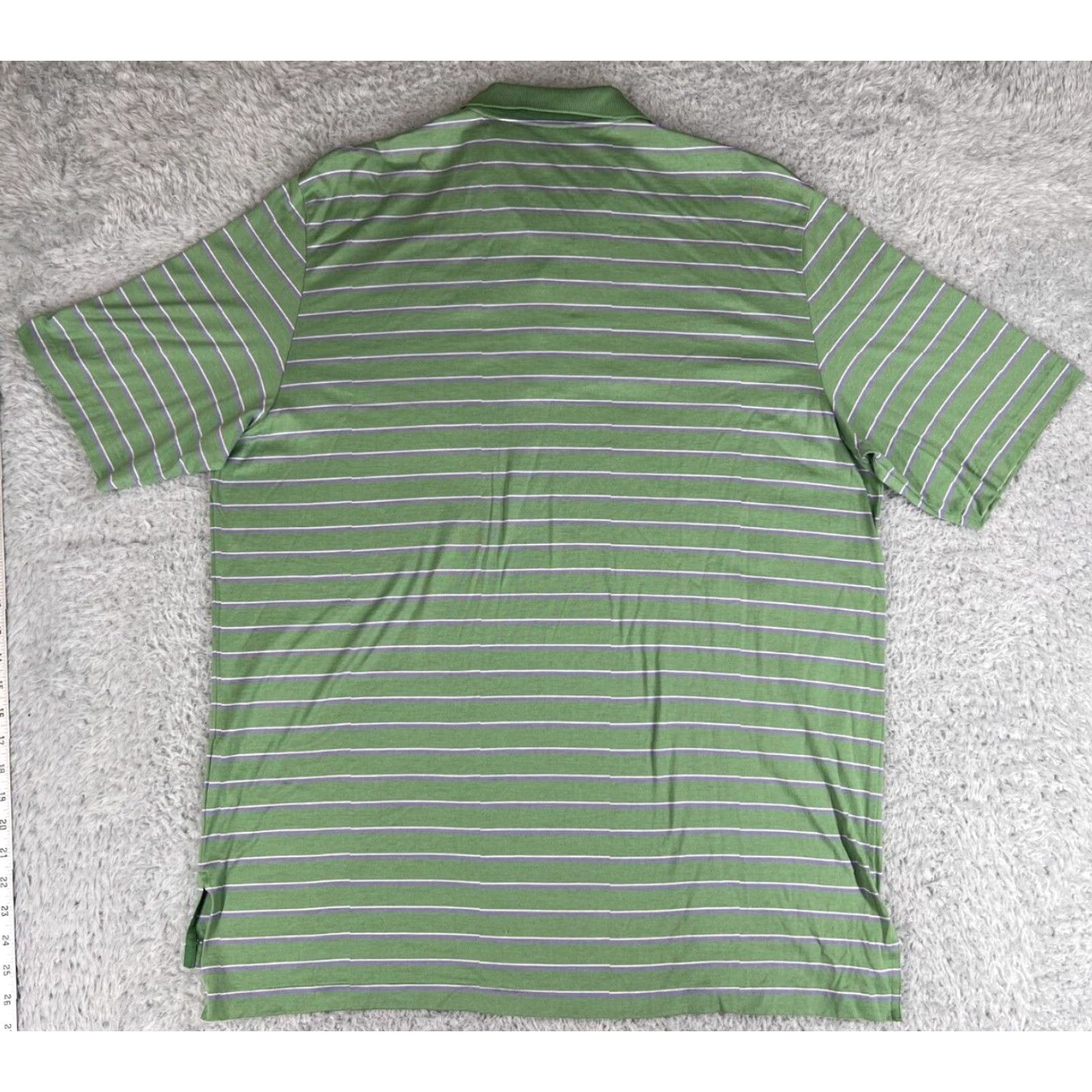 Polo Ralph Lauren Polo Ralph Lauren Shirt Mens XL Green Purple Stripe 100% Cotton Polo Golf Shirt Size US XL / EU 56 / 4 - 2 Thumbnail