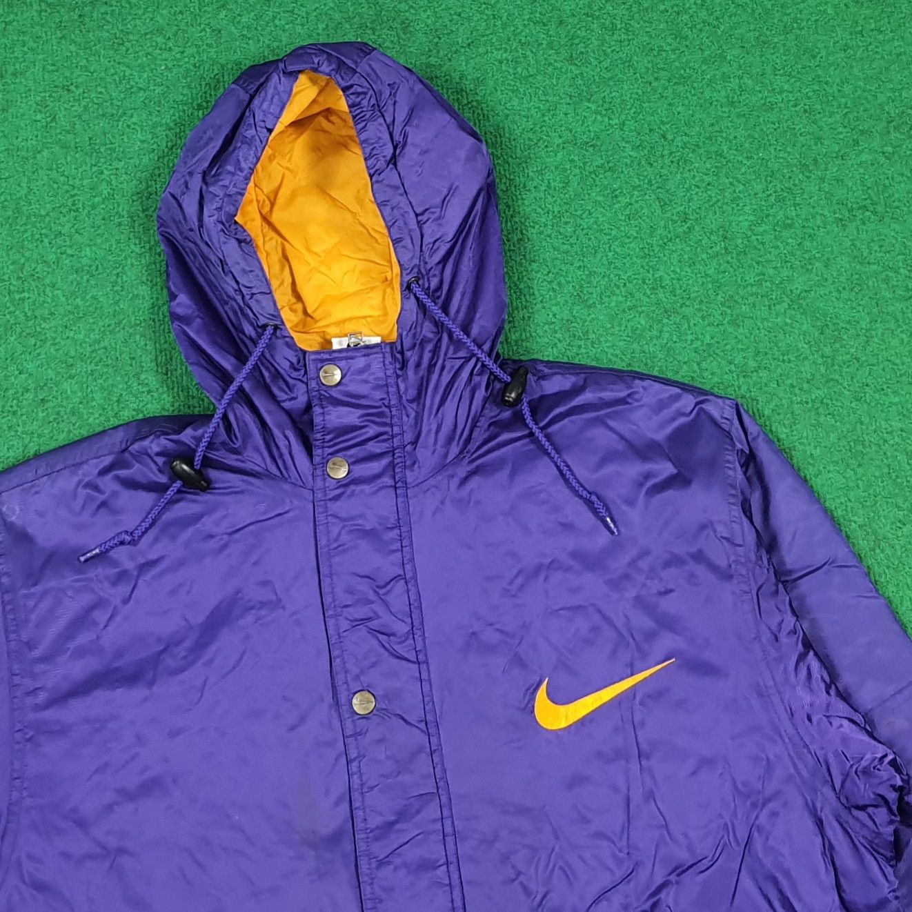 Nike Vintage 90s Nike Big Swoosh Parka Jacket Fot Kids C289N4 Size US XL / EU 56 / 4 - 5 Thumbnail