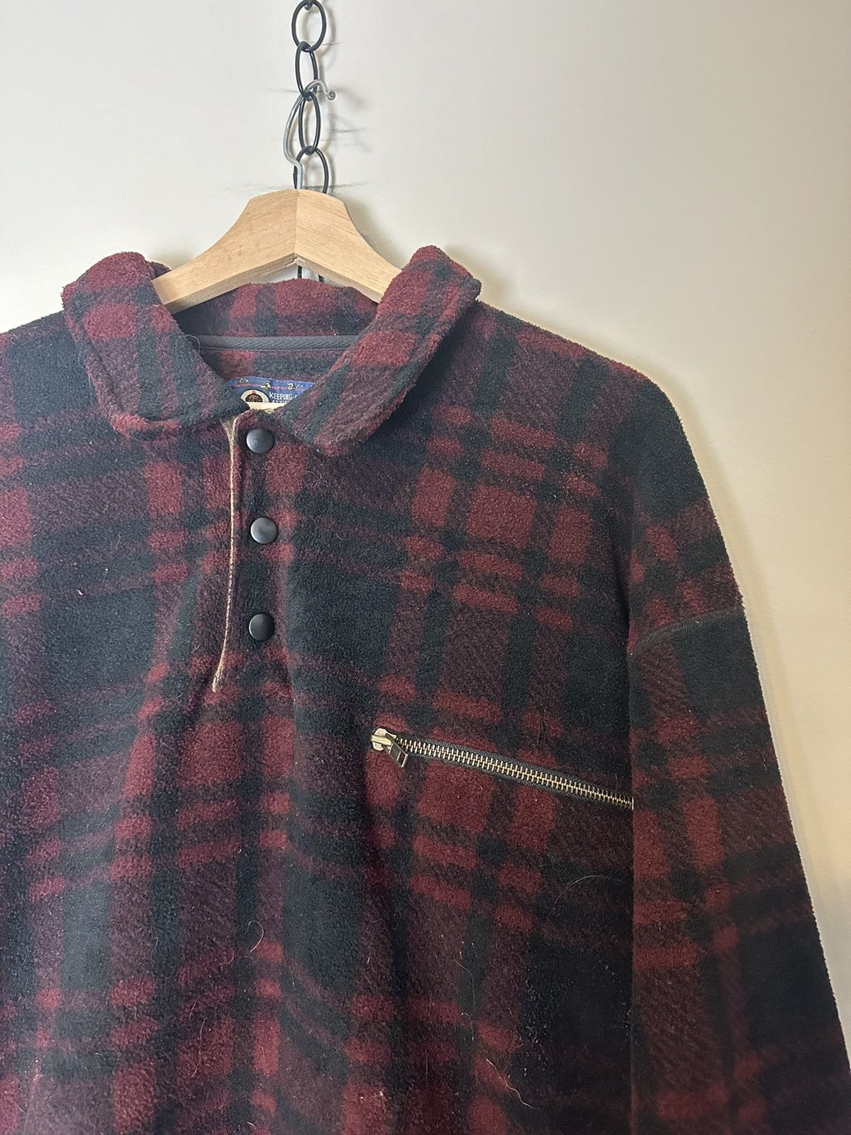 Vintage Vintage Muskoka 1/4 Zip-up Plaid Fleece Size XL Size US XL / EU 56 / 4 - 4 Thumbnail