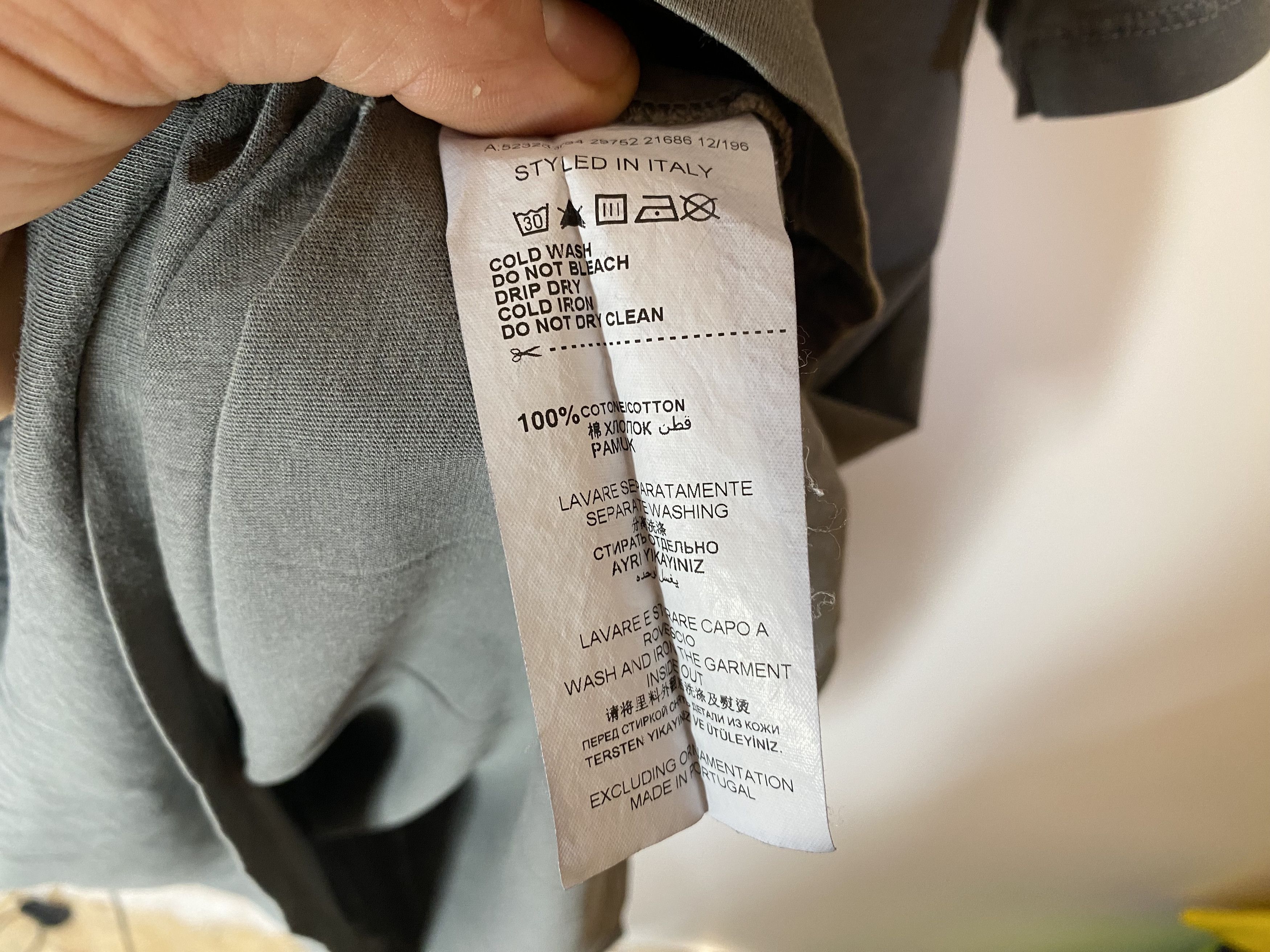 Trussardi TRUSSARDI JEANS T-SHIRT GRAY SIZE XL Size US XL / EU 56 / 4 - 6 Thumbnail
