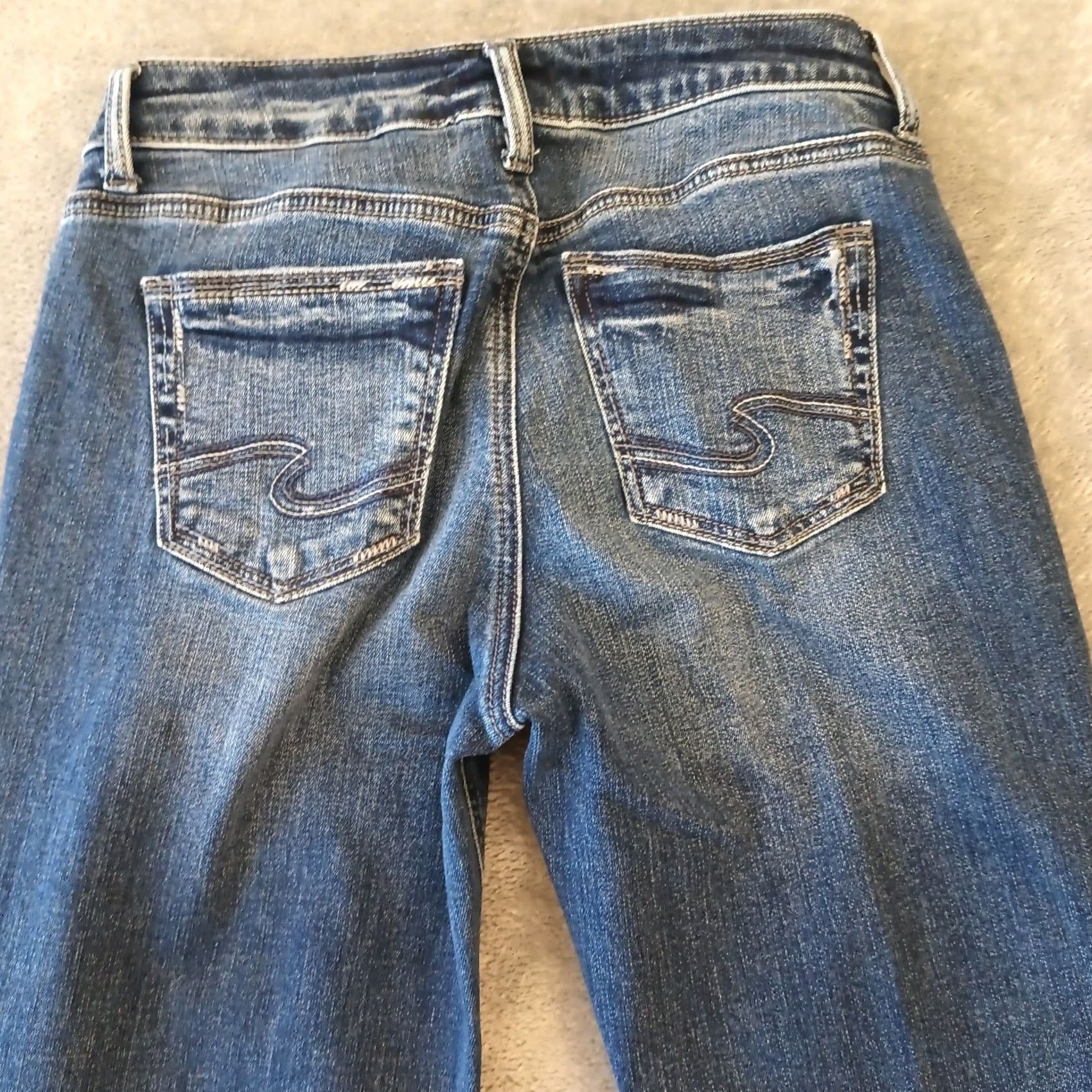 Silver Jeans Co. Silver Jeans Suki Capri Jeans Womens Reg 29 Blue Medium Wash 28x22 Mid Rise Stretch Size 29" - 7 Thumbnail