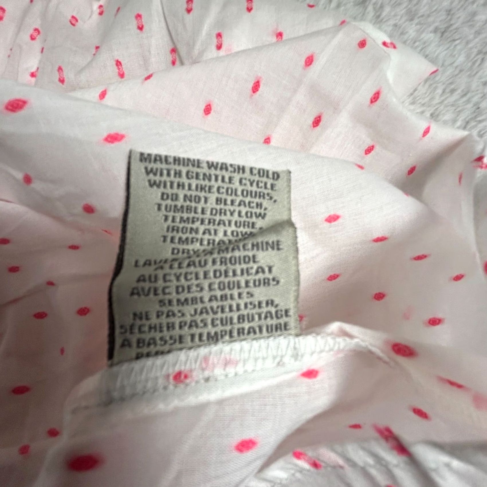 Paige Charlie Paige Womens Pink Polka Dot Ruffle Sleeve Blouse Top XL 100% Cotton New Size XL / US 12-14 / IT 48-50 - 5 Thumbnail