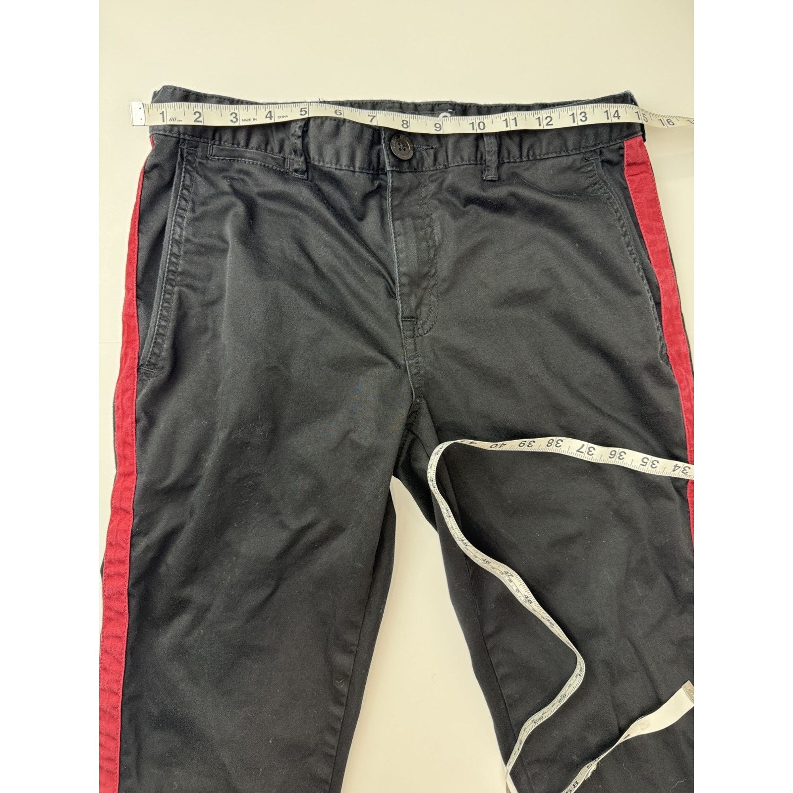 Other Guess G by Guess Black Skinny Pants Trousers Red Side 30*32 Size US 30 / EU 46 - 3 Thumbnail