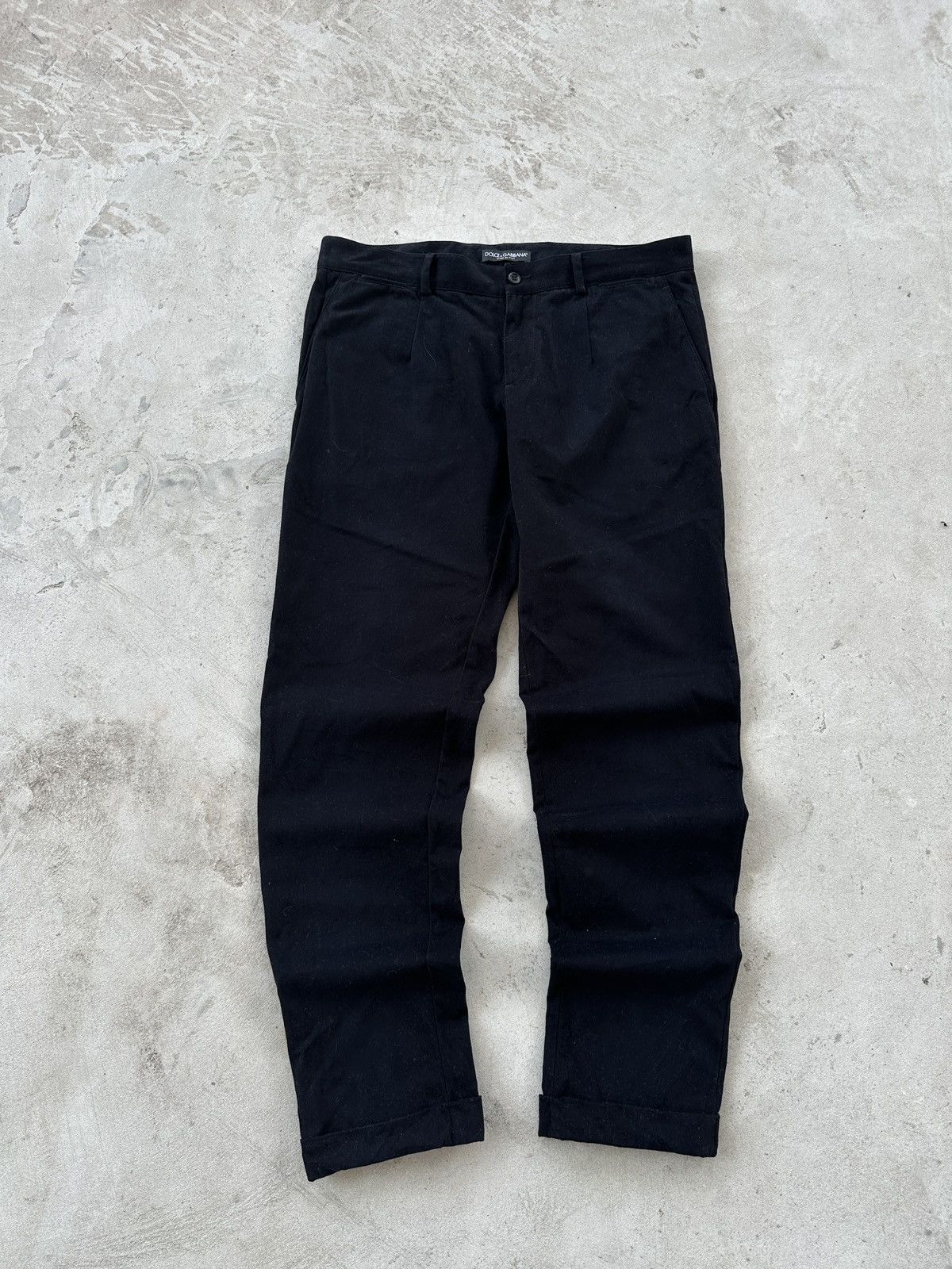 Dolce & Gabbana Dolce & Gabbana Black Slim Fit Chino Pants Men’s Size US 32 / EU 48 - 1 Thumbnail