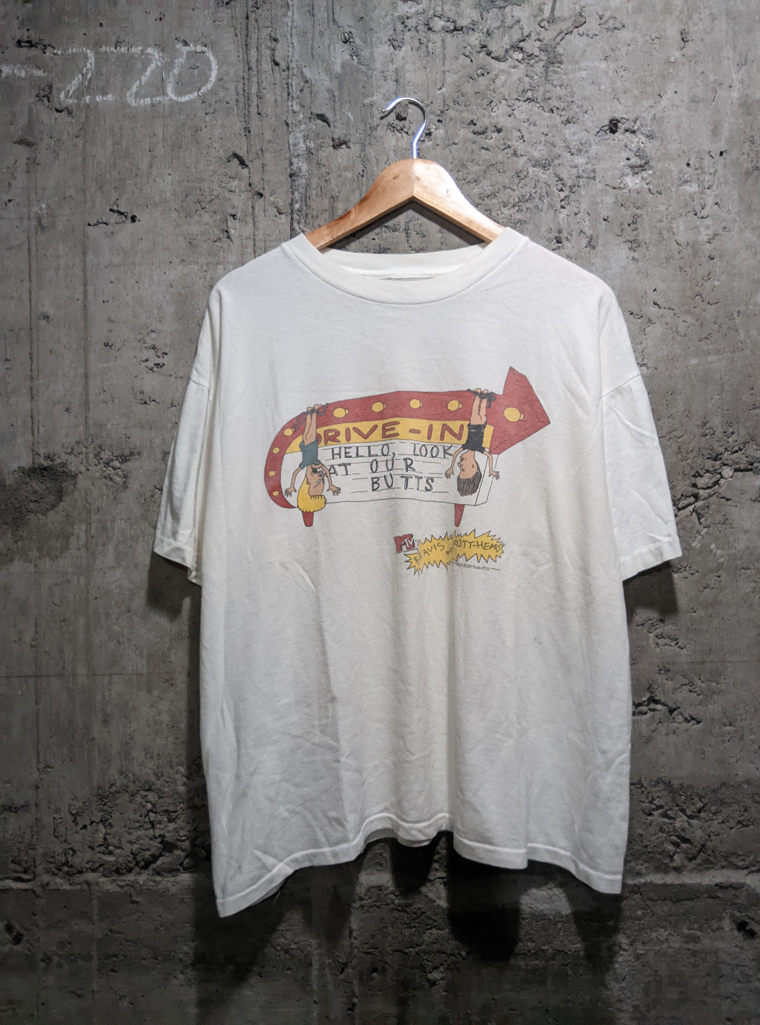 Vintage Vintage 1993 beavies and butthead MTV cartoonn show tshirt Size US XL / EU 56 / 4 - 1 Thumbnail