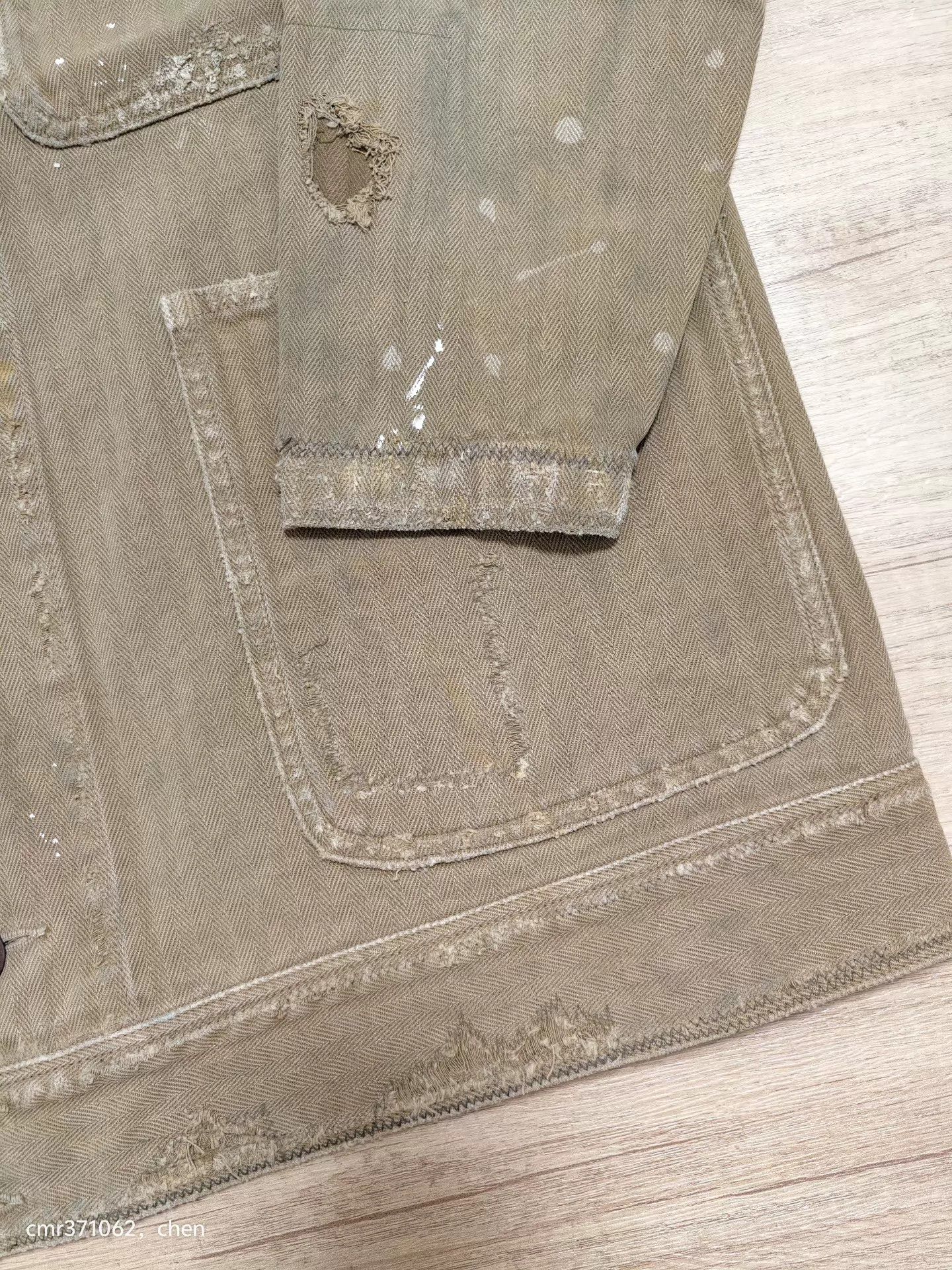 Visvim VISVIM 18SS Benny JKT Crash Herringbone Khaki Coat Size US L / EU 52-54 / 3 - 6 Thumbnail