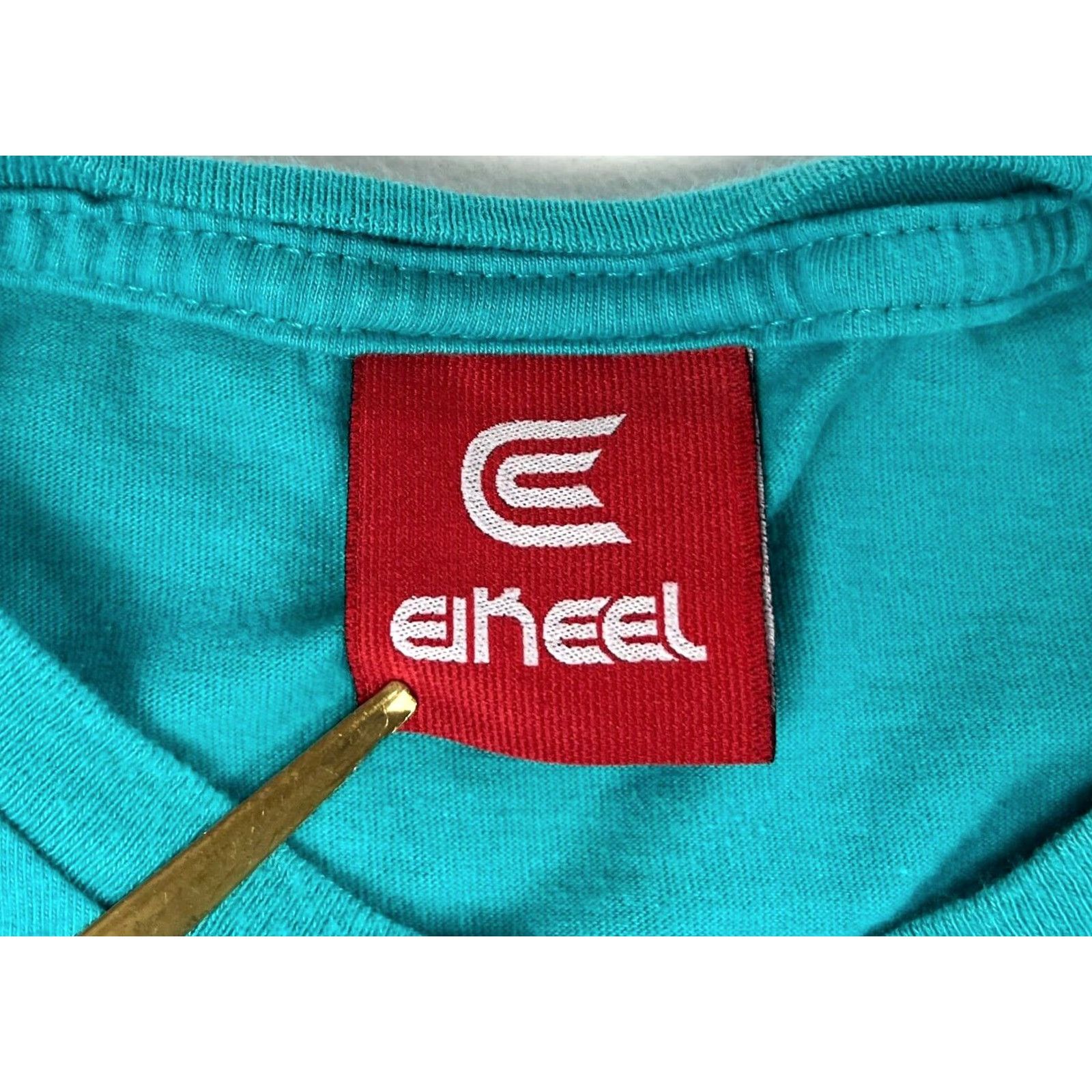 Vintage Eikeel T-Shirt M Unisex Adults Crew Neck Short Sleeve Teal Graphic Print Vintage/Pre-owned Size US M / EU 48-50 / 2 - 6 Thumbnail