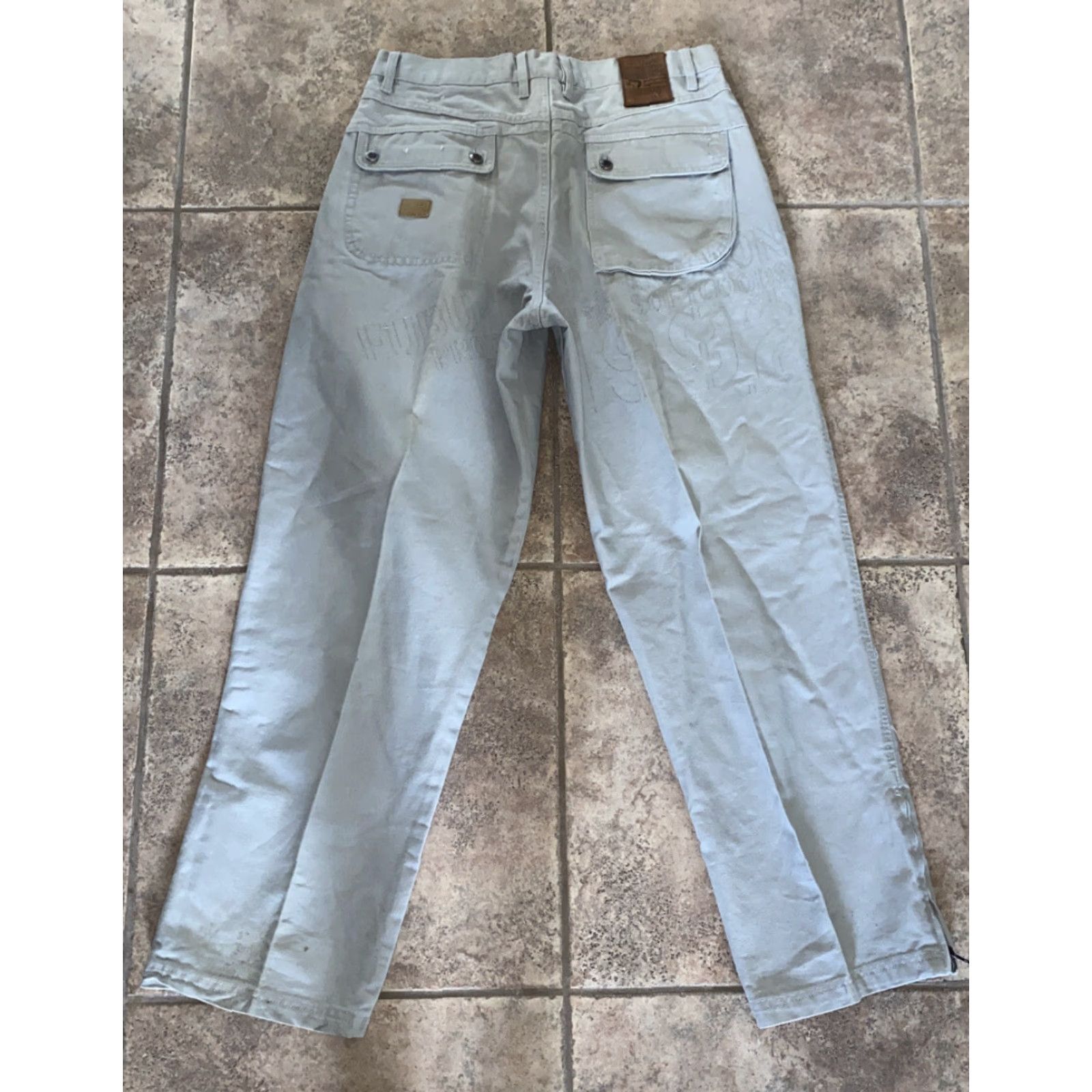 Fubu VINTAGE Fubu Apparel Mens Gray Zip Fly Heavy Duty Pants Casual Pants 35 In Waist 33 In Inseam Mens Gray Size US 35 - 5 Thumbnail
