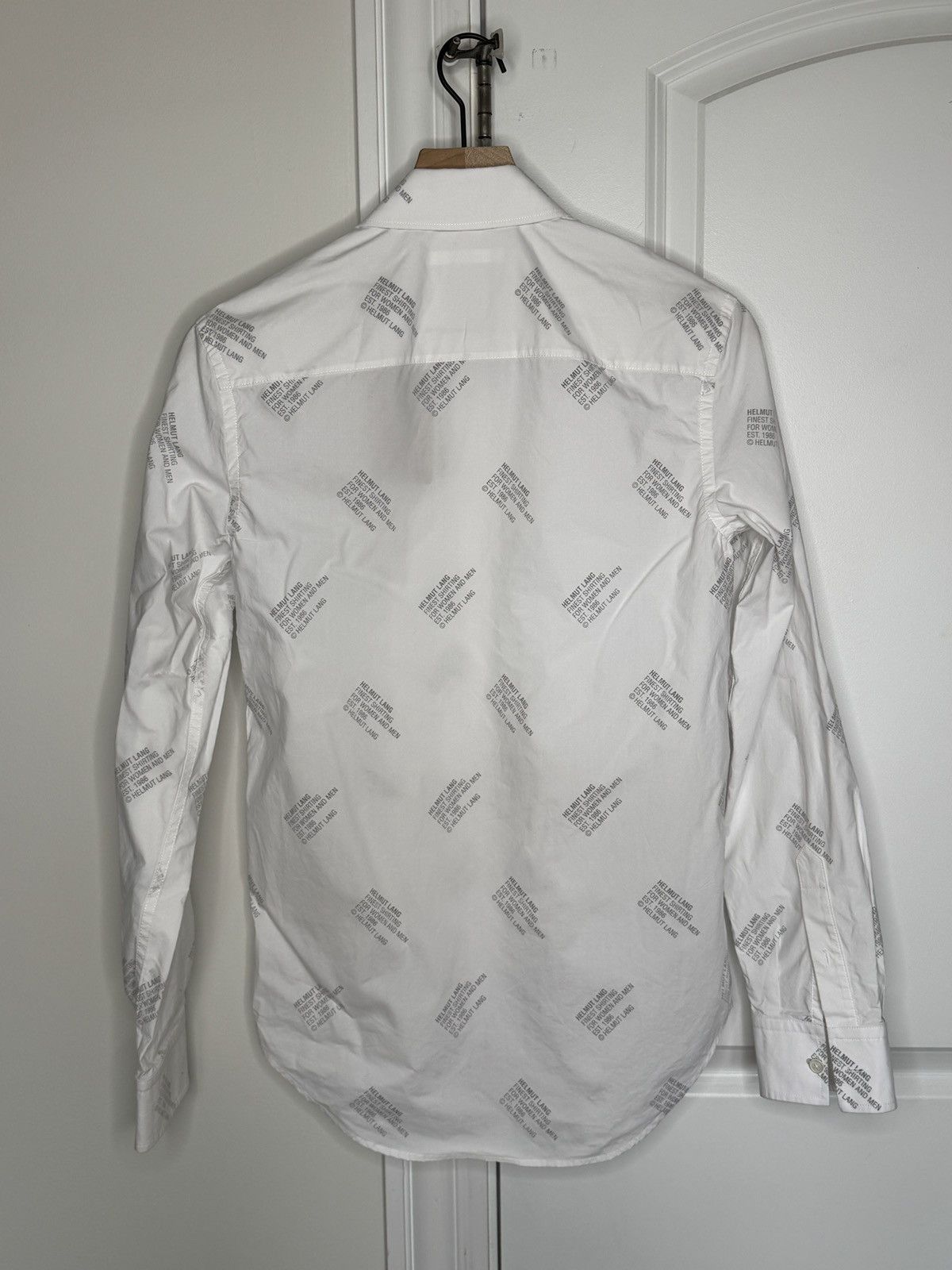 Helmut Lang Interior-Printed Logo Button Up Size US XS / EU 42 / 0 - 2 Thumbnail