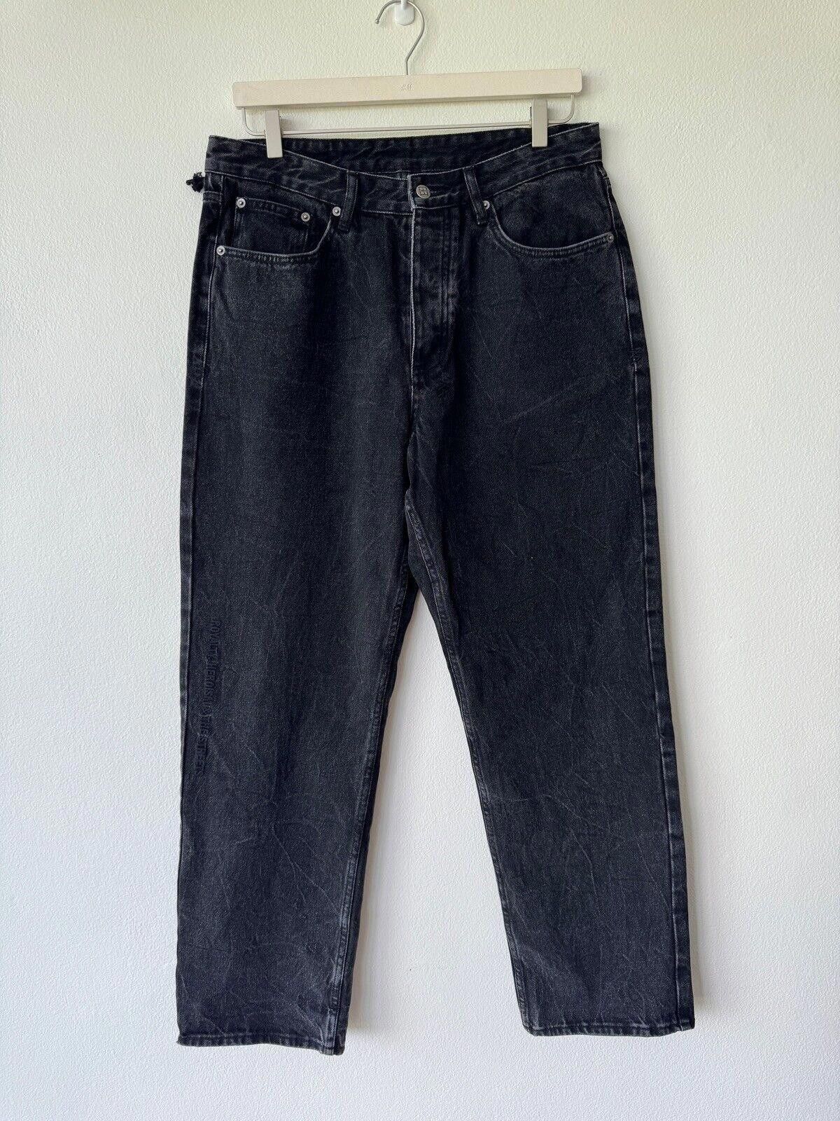 new Ksubi mens denim jean anti k granite faded black 34