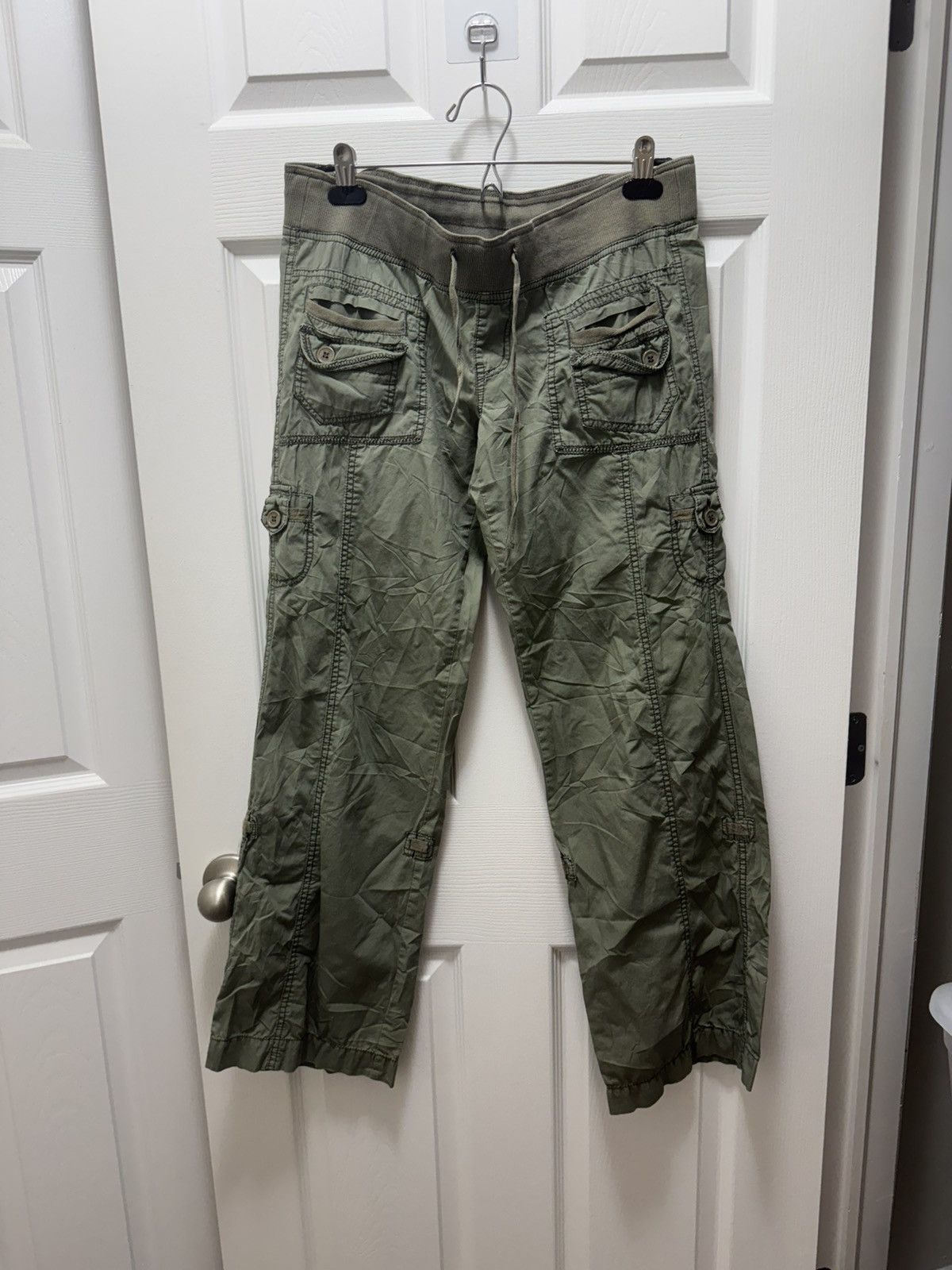 Nique Nique Vintage Y2K Cargo Military Green Pants Baggy Size US 32 / EU 48 - 1 Thumbnail