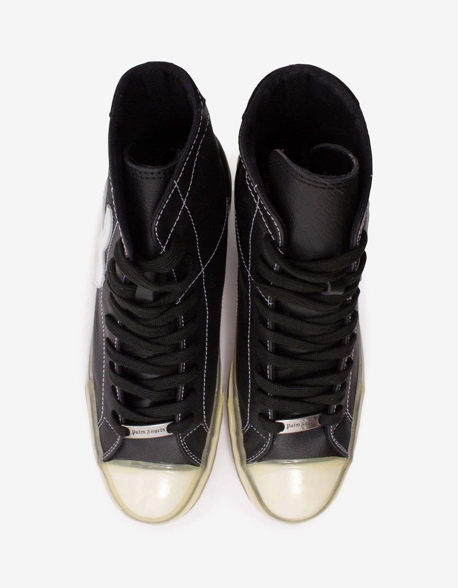 Palm Angels Palm Angels Black Palm Tree High Top Trainers Size US 9 / EU 42 - 4 Thumbnail
