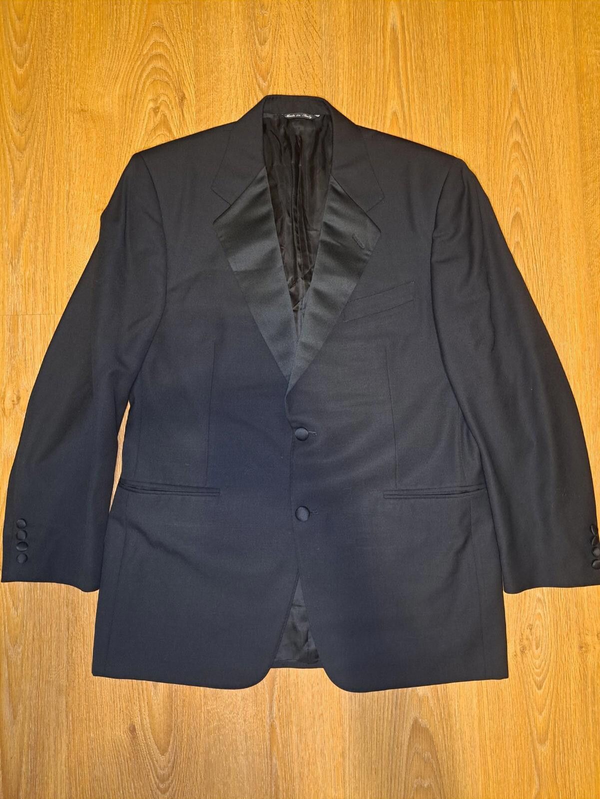 Canali VIRGIN WOOL BEMBERG Canali Tuxedo Jacket Mens 42R Black Size 42R - 1 Thumbnail
