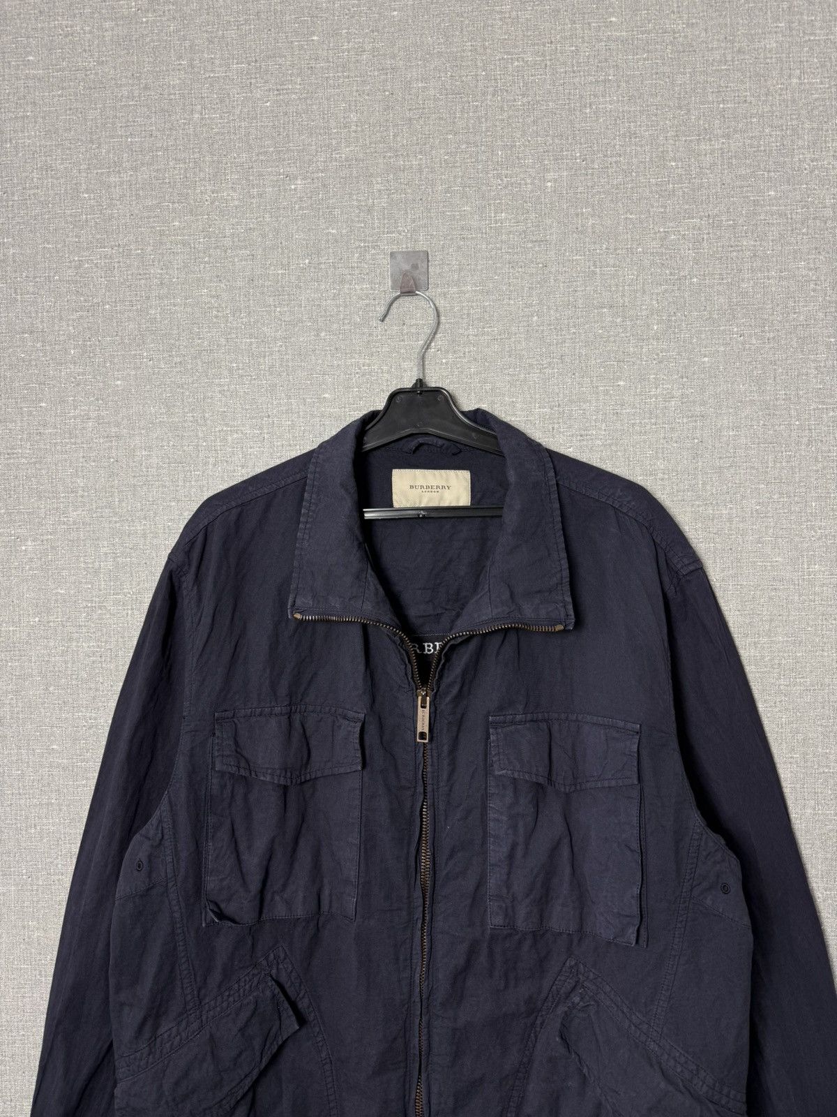 Burberry Burberry London Navy Cotton & Metal Utility Jacket Size L Size US L / EU 52-54 / 3 - 2 Thumbnail