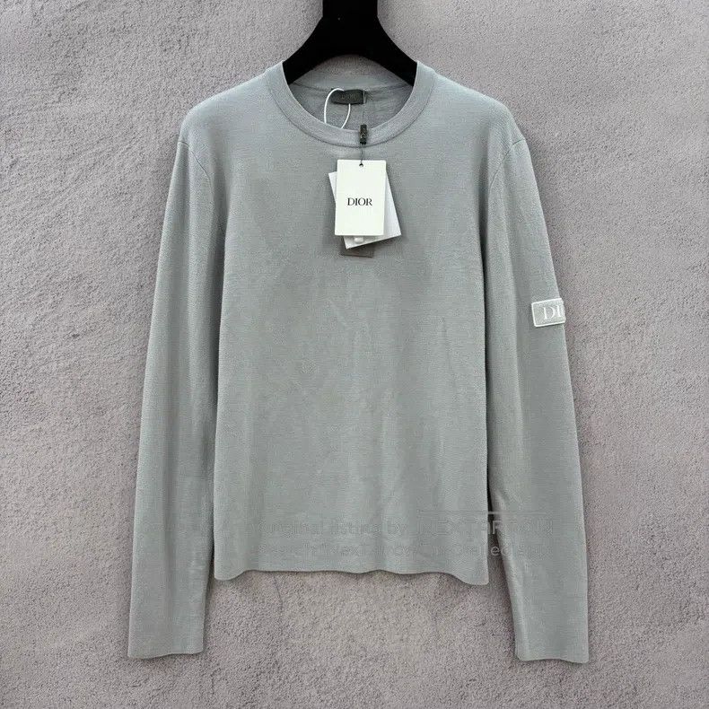 Dior Dior Logo sleeve cashmere knitted long sleeves Size US M / EU 48-50 / 2 - 1 Thumbnail