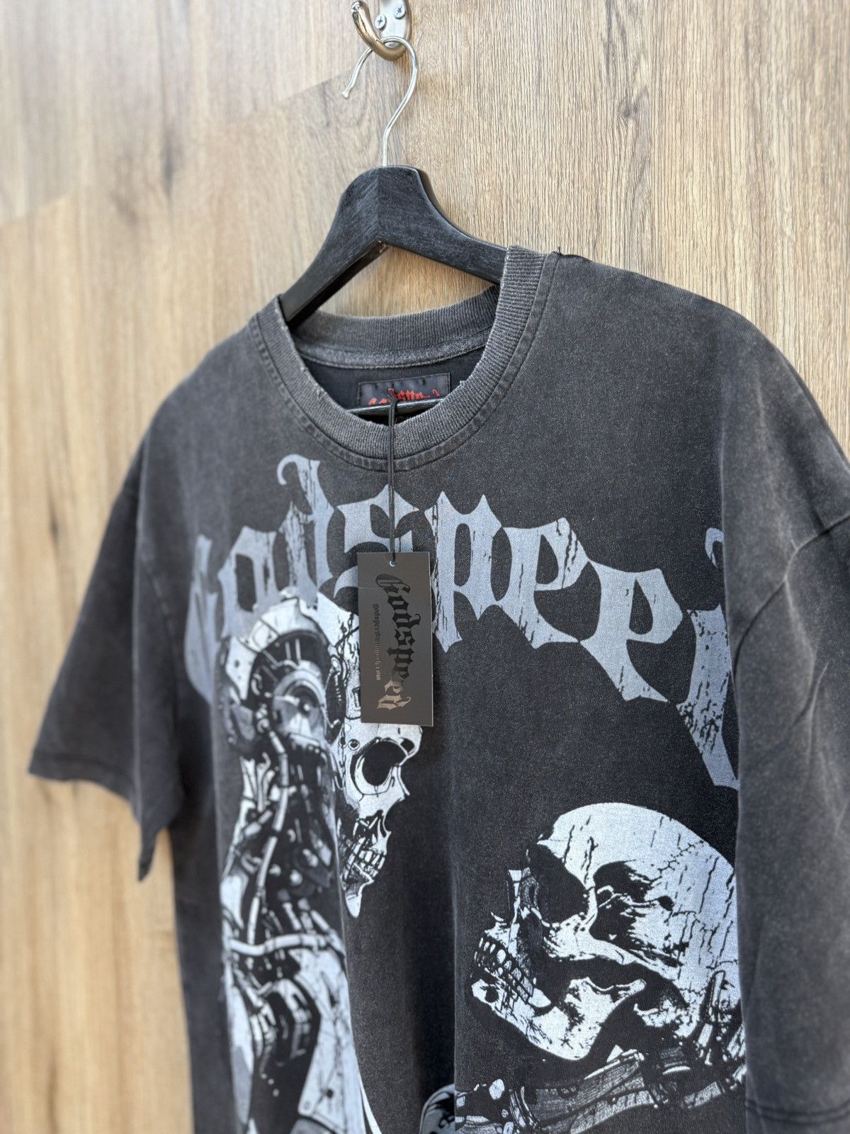Godspeed Godspeed Grey Mankind Skull Short Sleeve Size US XS / EU 42 / 0 - 3 Thumbnail