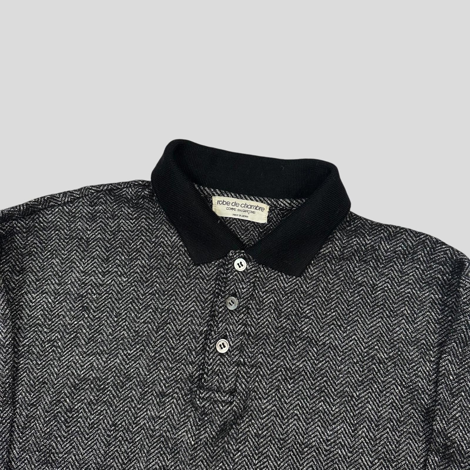 Comme des Garcons CDG 80’s Robe de Chambre Herringone Collared Knit - S Size US S / EU 44-46 / 1 - 2 Thumbnail