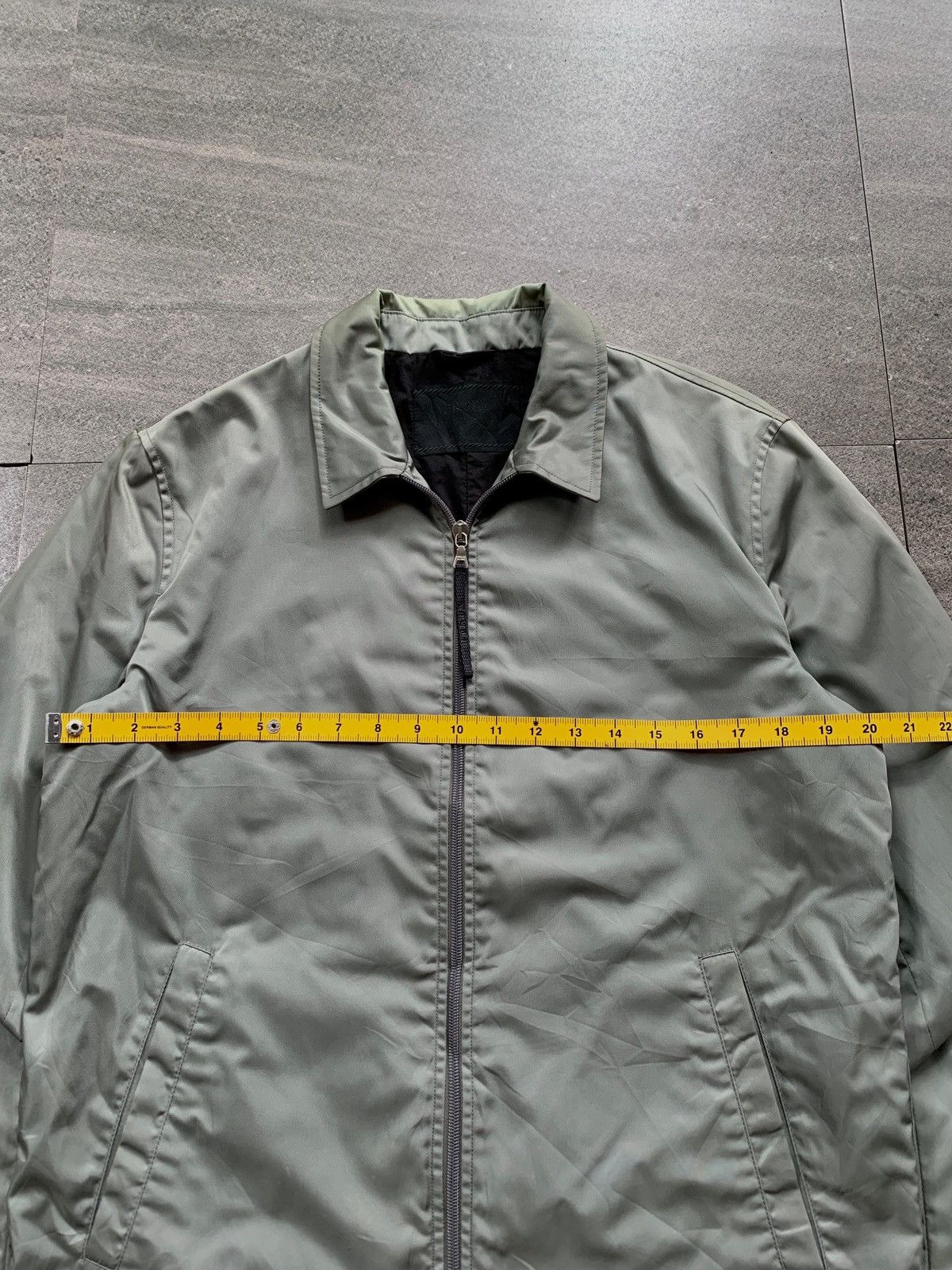 Prada FREE TAX! 2000s Nylon Metallic Silver Work Jacket Size US M / EU 48-50 / 2 - 15 Thumbnail