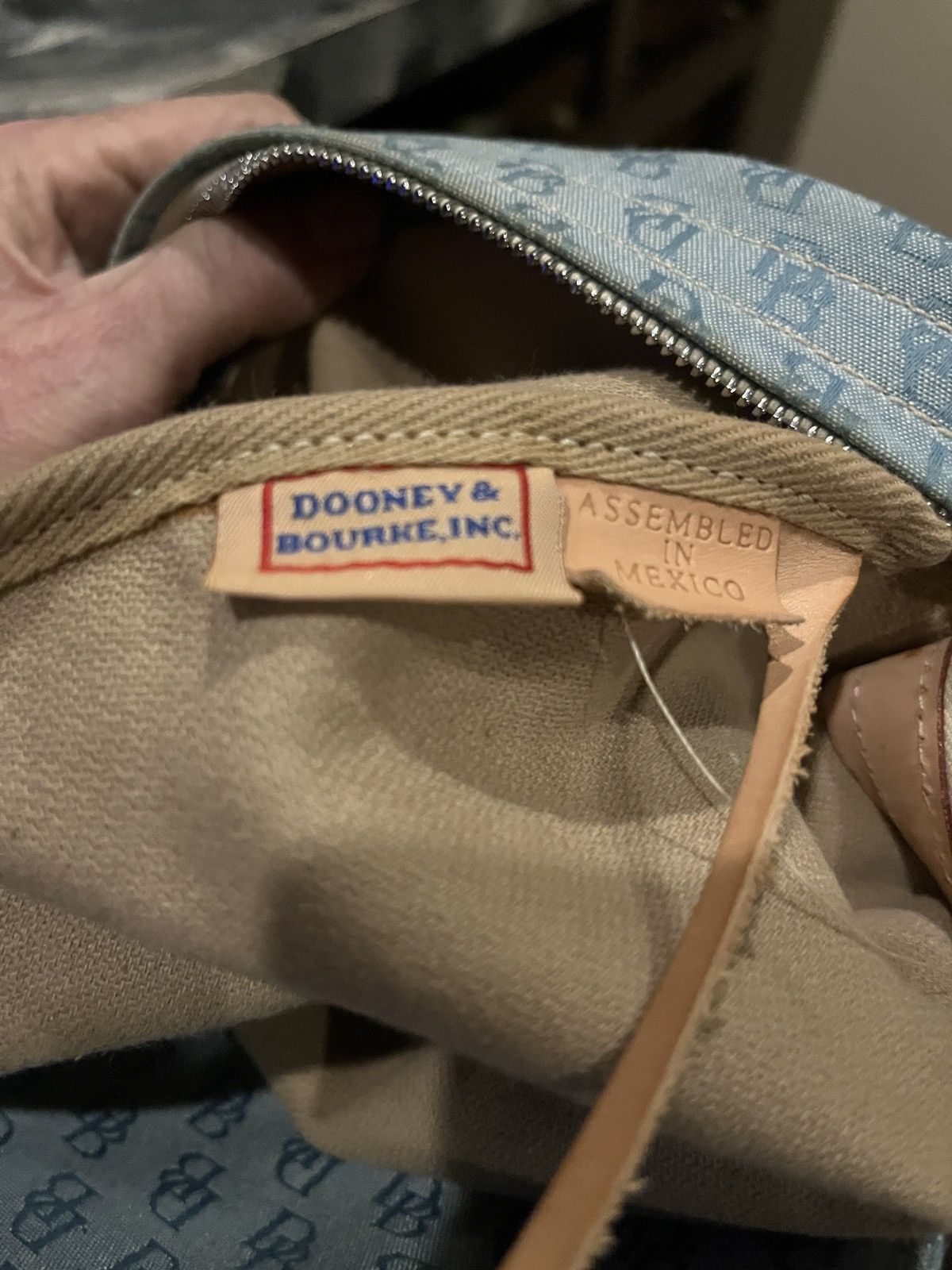 Dooney & Bourke Dooney & Bourke Light Blue Monogram Shoulder Bag | DB Logo Size ONE SIZE - 14 Thumbnail