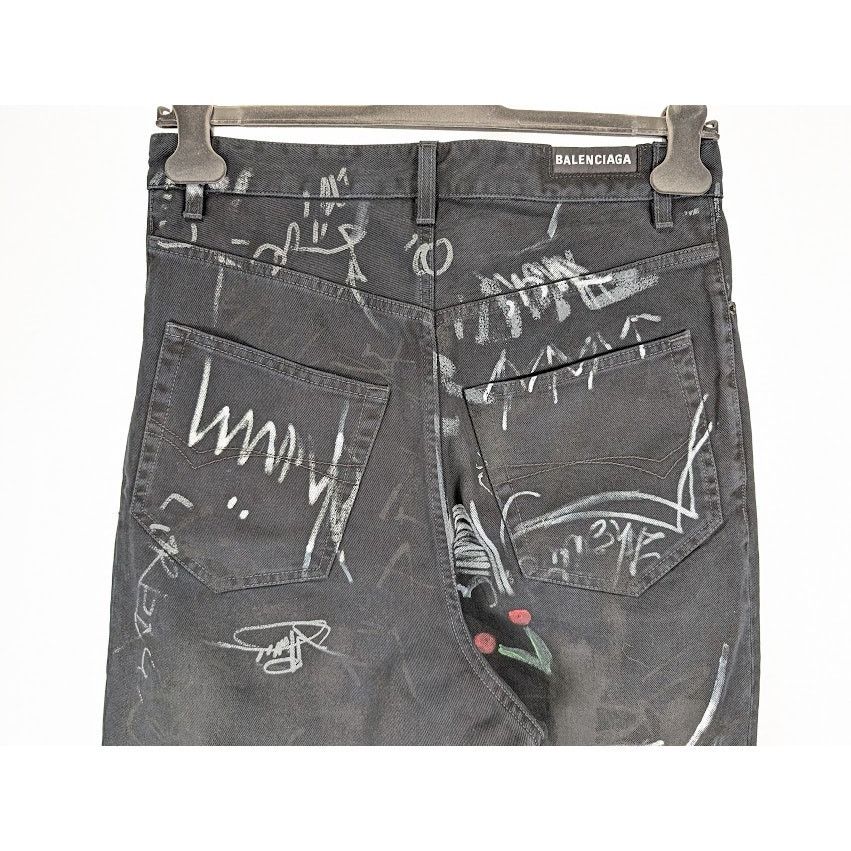 Balenciaga o1rshd1 Q:3 / Baggy Pants / Jeans in Black Size US 30 / EU 46 - 14 Thumbnail