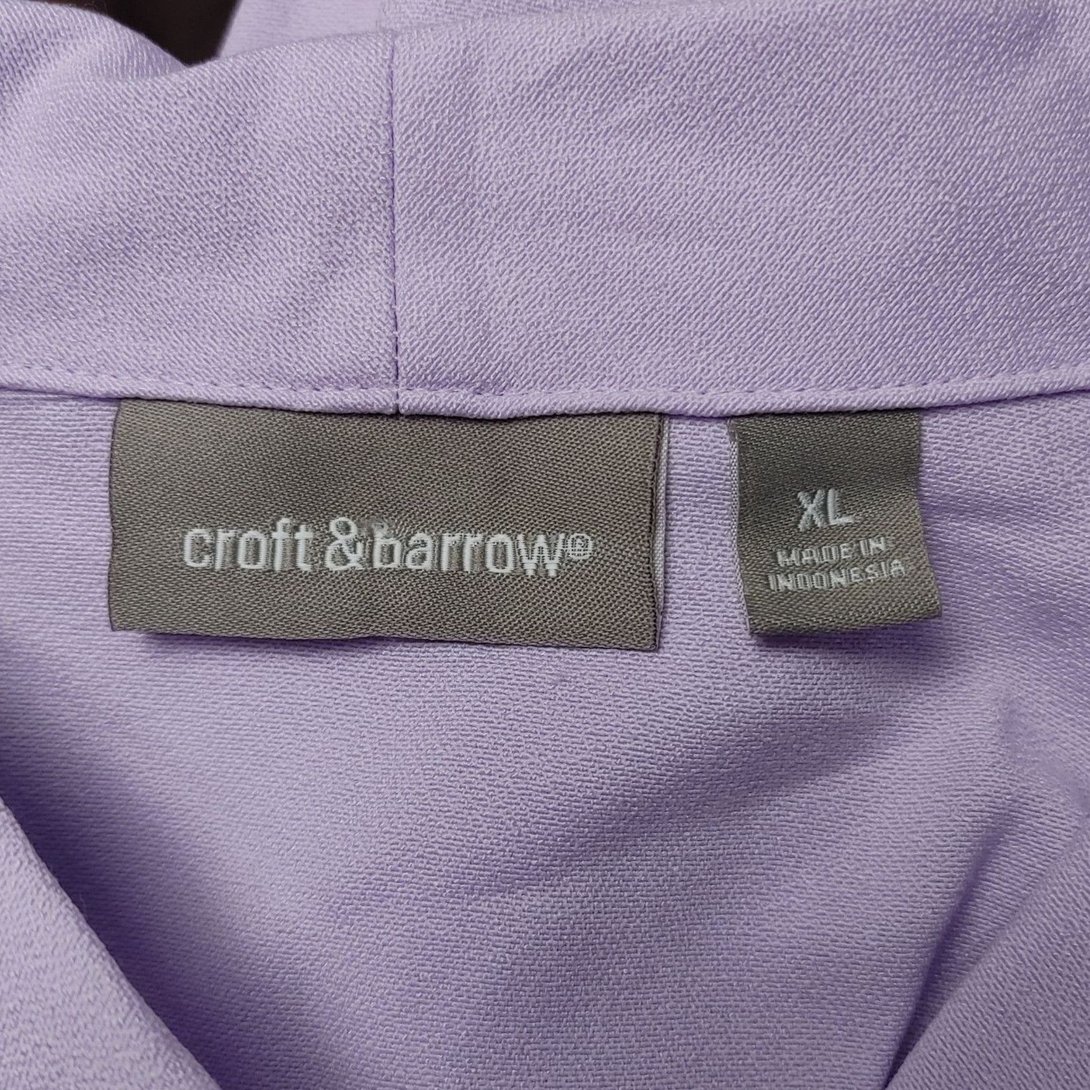 Croft & Barrow Croft & Barrow Womens Purple Short Sleeve Button Down Top XL Size XL / US 12-14 / IT 48-50 - 3 Thumbnail