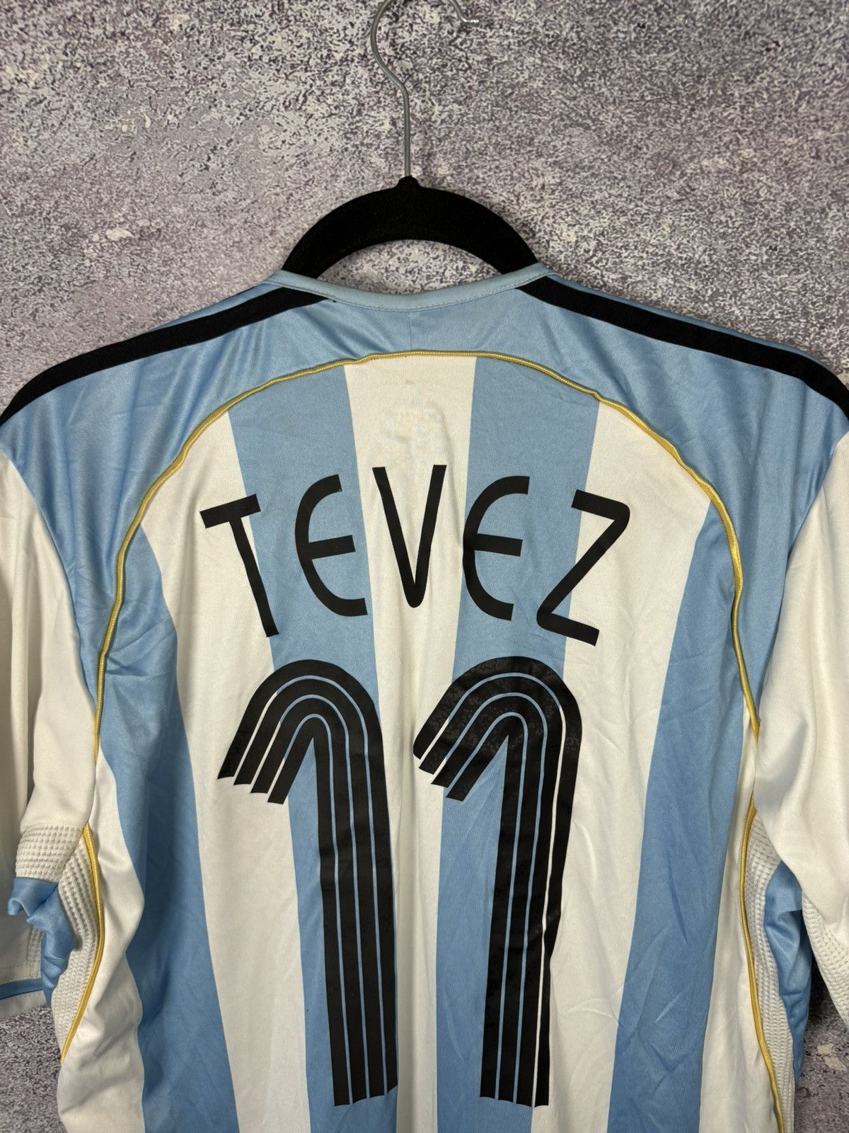 Adidas TEVEZ Argentina National Team 2006 Adidas Soccer Jersey Size US XL / EU 56 / 4 - 16 Thumbnail