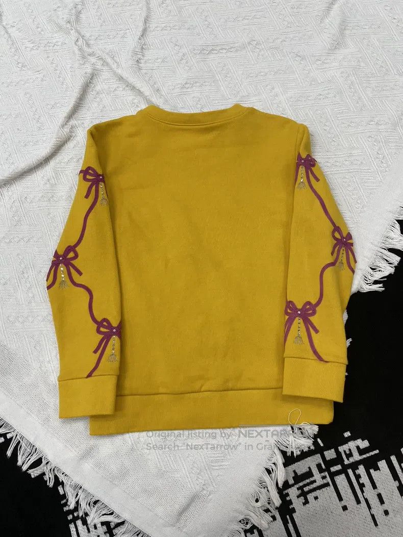 Gucci Gucci Size10 Yellow bow and diamond sweatshirt Size M / US 6-8 / IT 42-44 - 3 Thumbnail