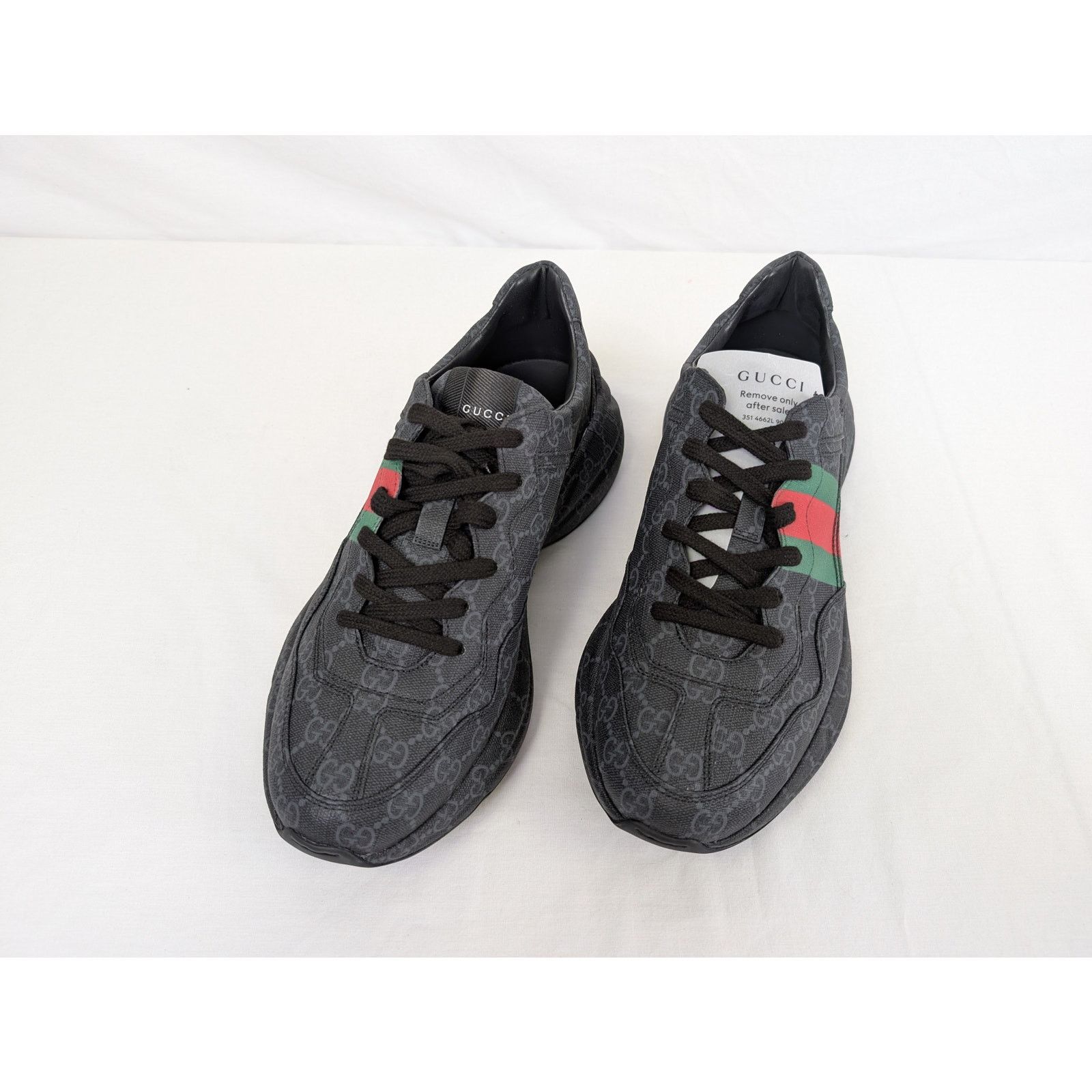 Gucci o1rshd1 Rython Sneakers in Black/Green/Red Size US 11.5 / EU 44-45 - 7 Thumbnail