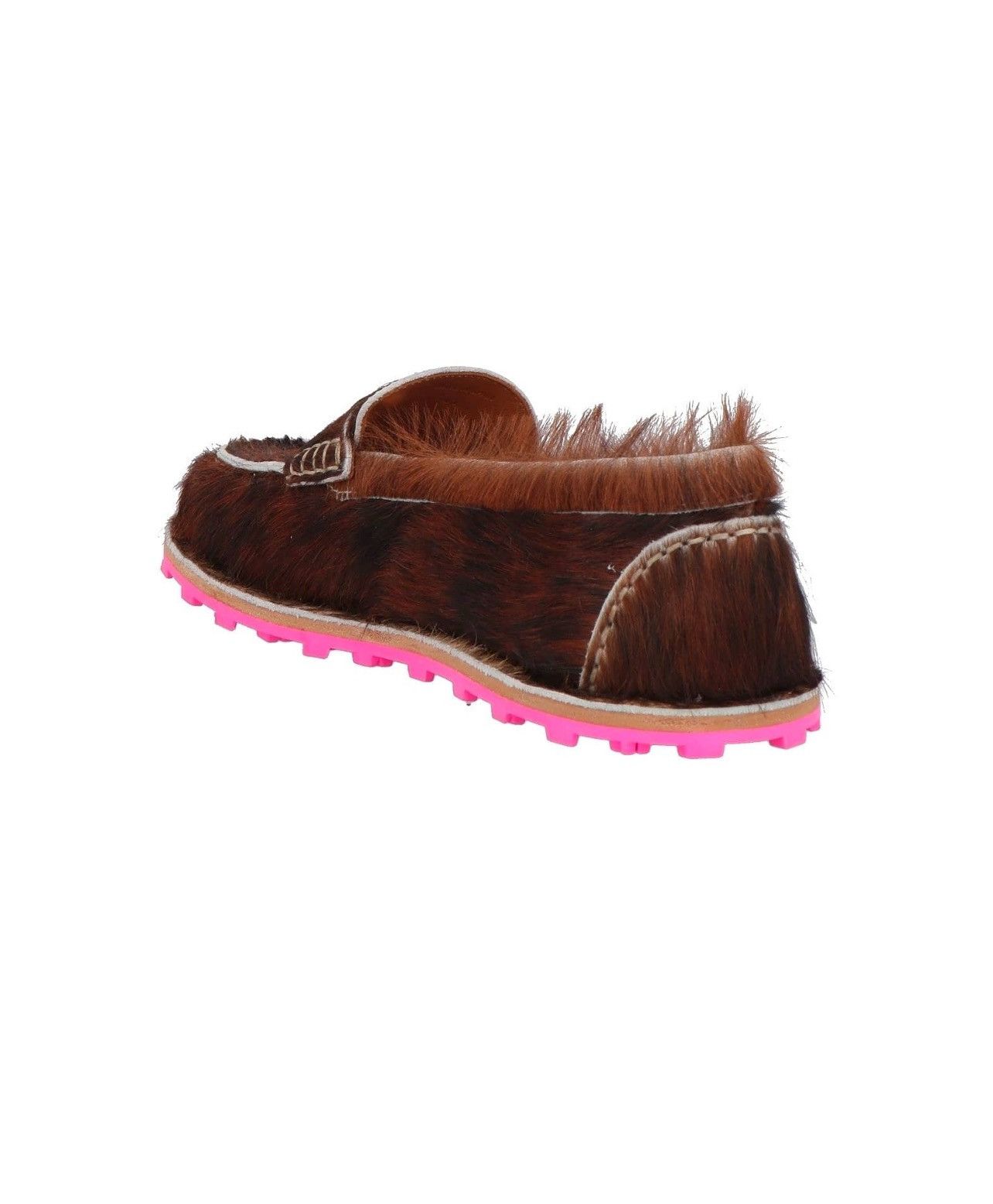 Marni Marni Brown Calf Hair Penny Loafers with Pink Sol Size US 10 / EU 43 - 3 Thumbnail