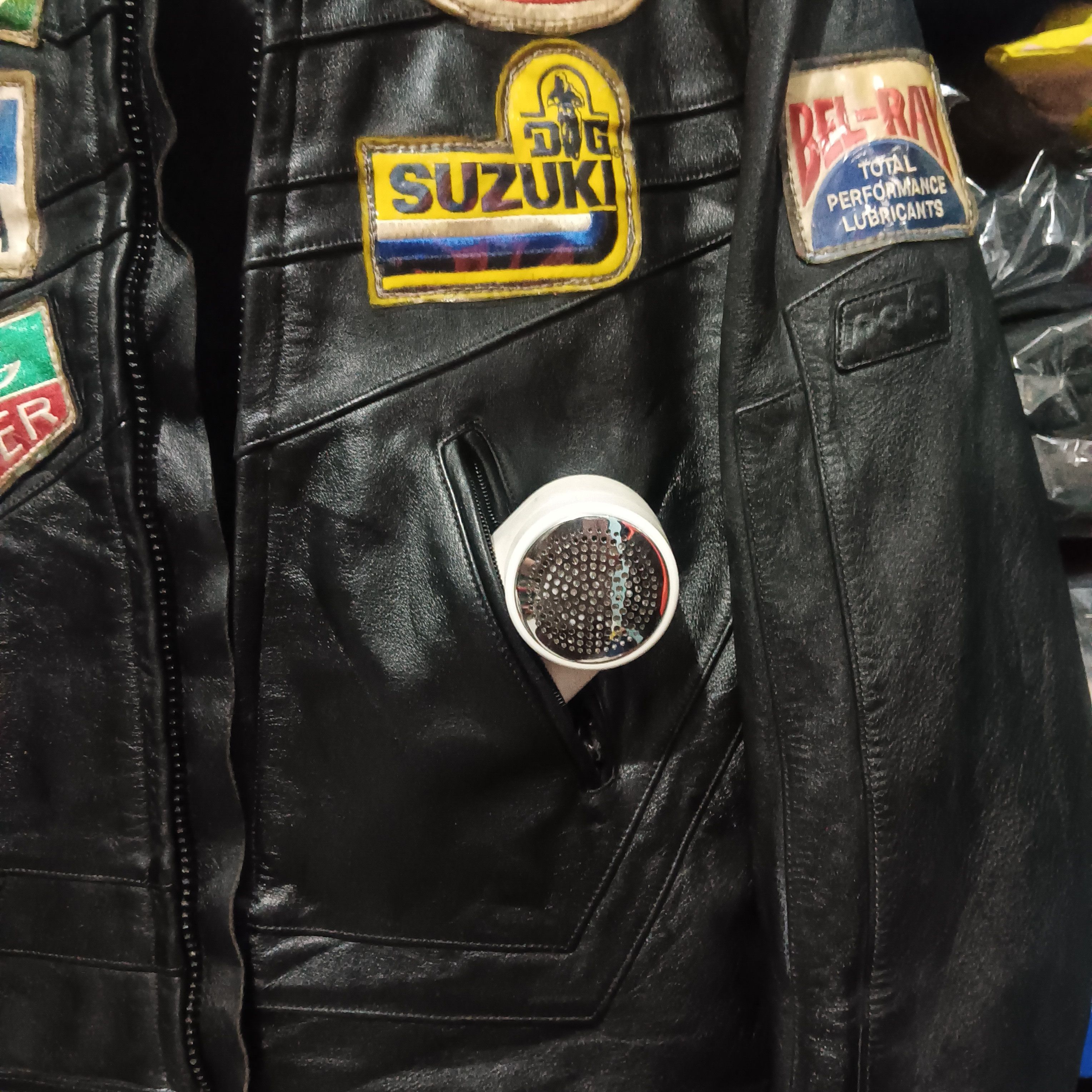 Leather vintage Polo motorrad full patch leather jacket Size US L / EU 52-54 / 3 - 12 Thumbnail