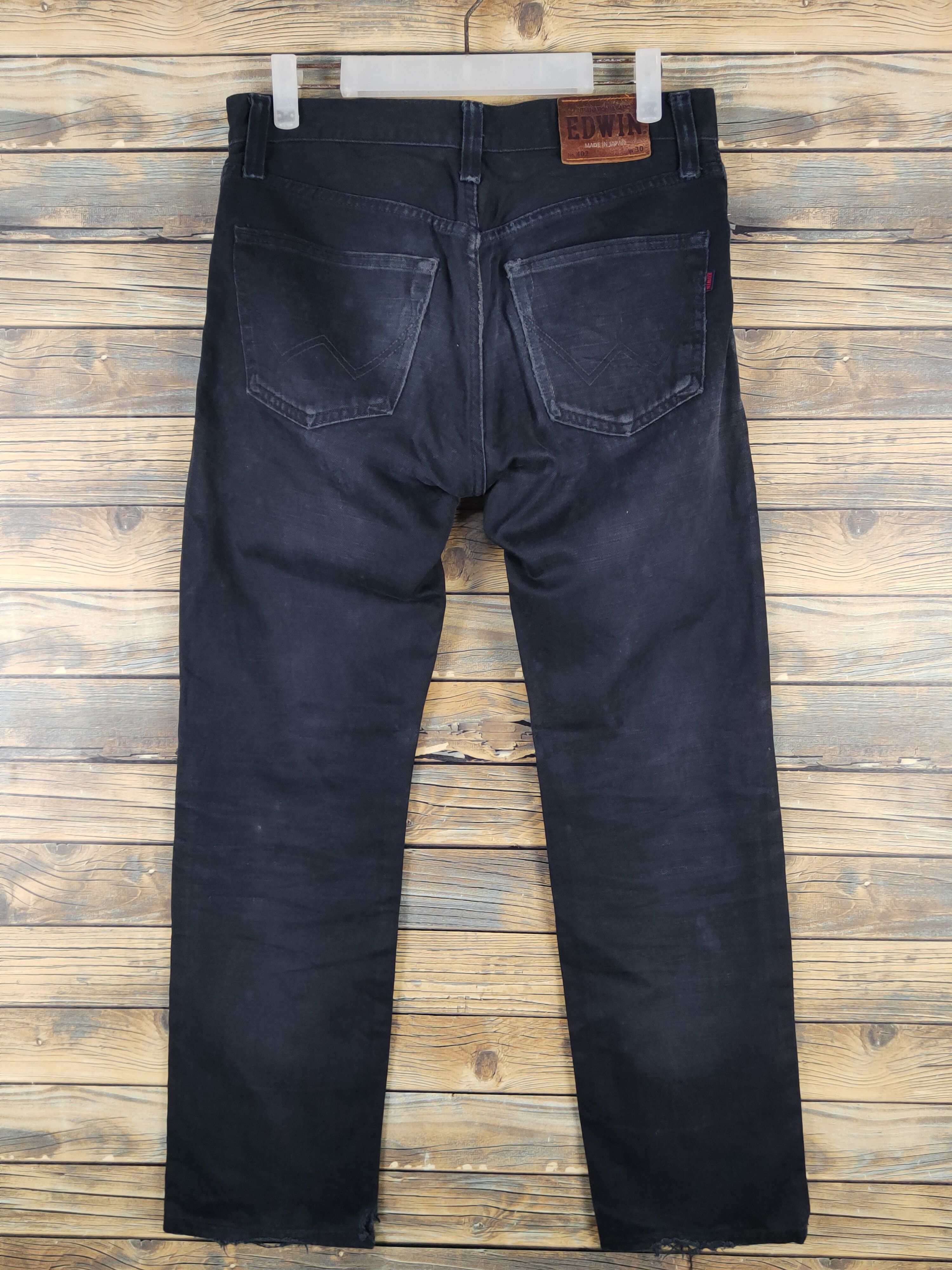 Edwin Edwin Black Distressed Ripped denim Jeans #W1714 Size US 30 / EU 46 - 7 Thumbnail