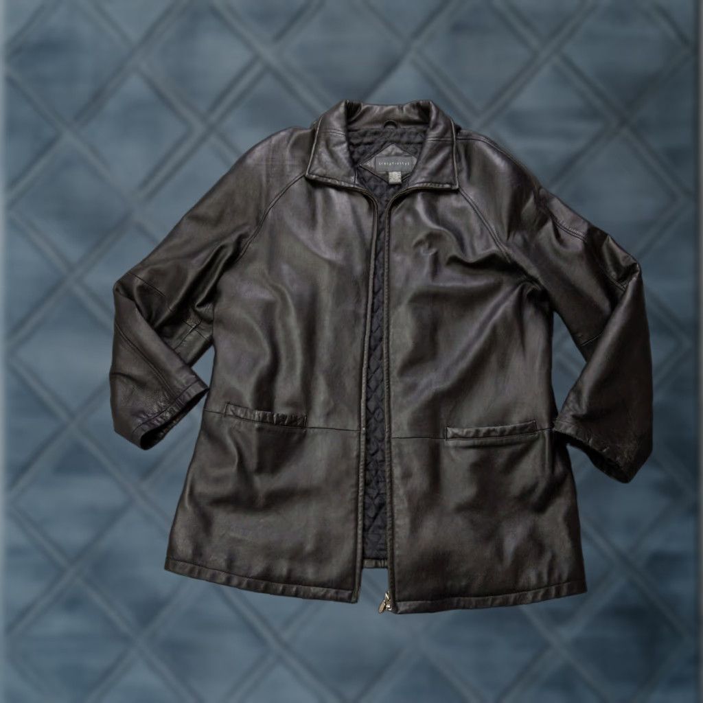 Vintage VINTAGE Relativity Jacket Mens XL Genuine Leather Full Zip Quilted Lined Coat Size US XL / EU 56 / 4 - 1 Thumbnail