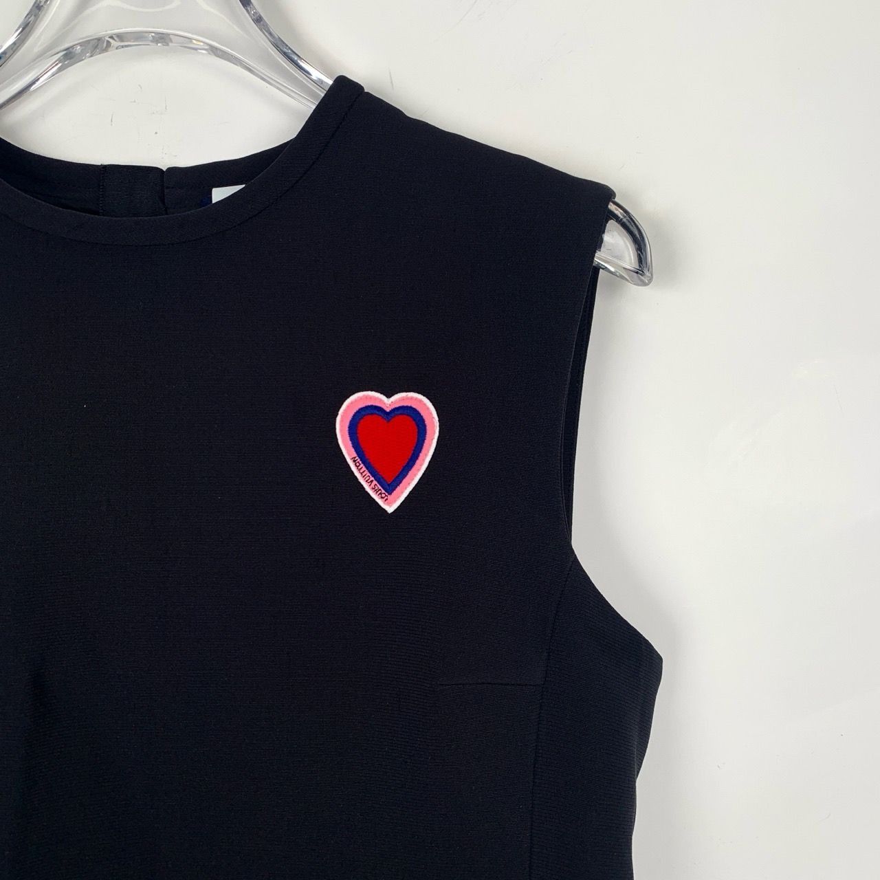 Louis Vuitton Louis Vuitton Black Sleeveless Ruffle Hem Dress With Heart P Size XXS / US 00 / IT 34 - 3 Thumbnail