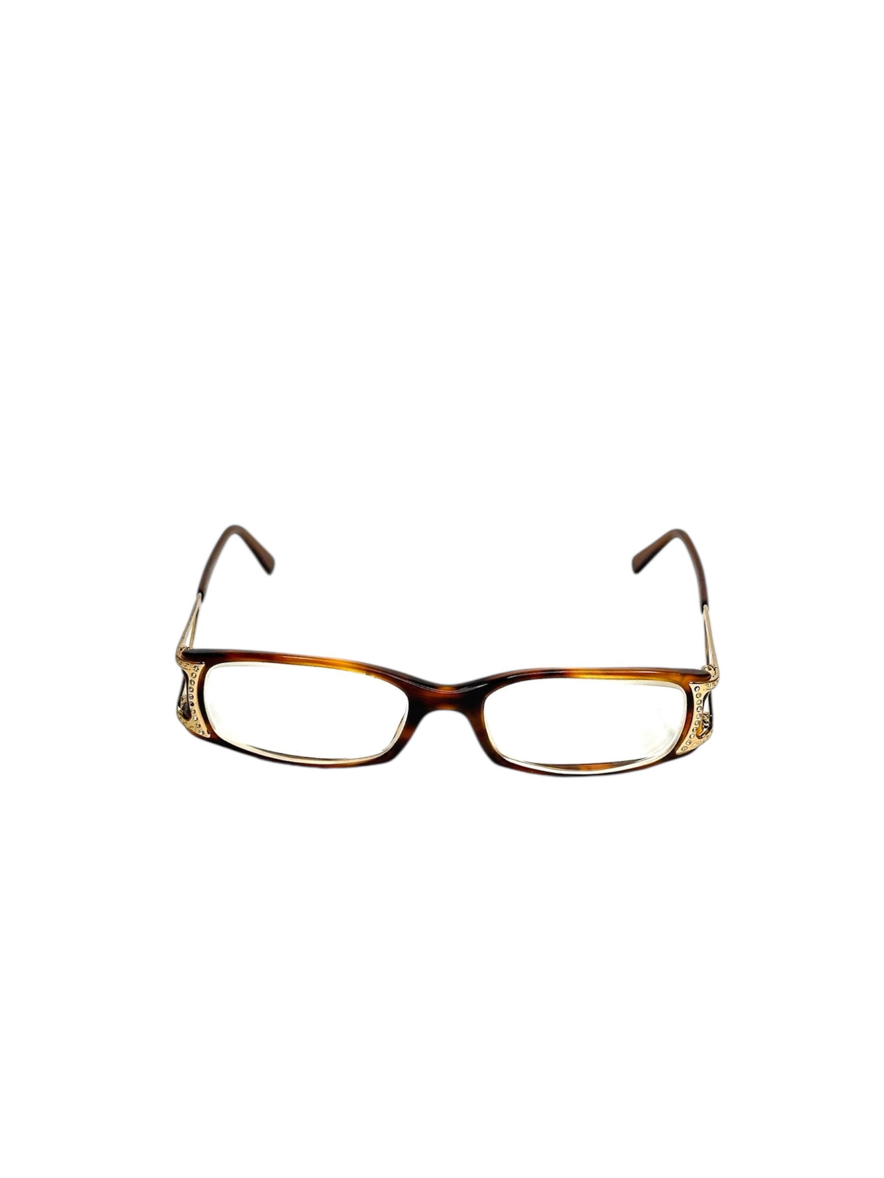Versace Versace Gold Barocco Ornament Slim Glasses Size ONE SIZE - 3 Thumbnail