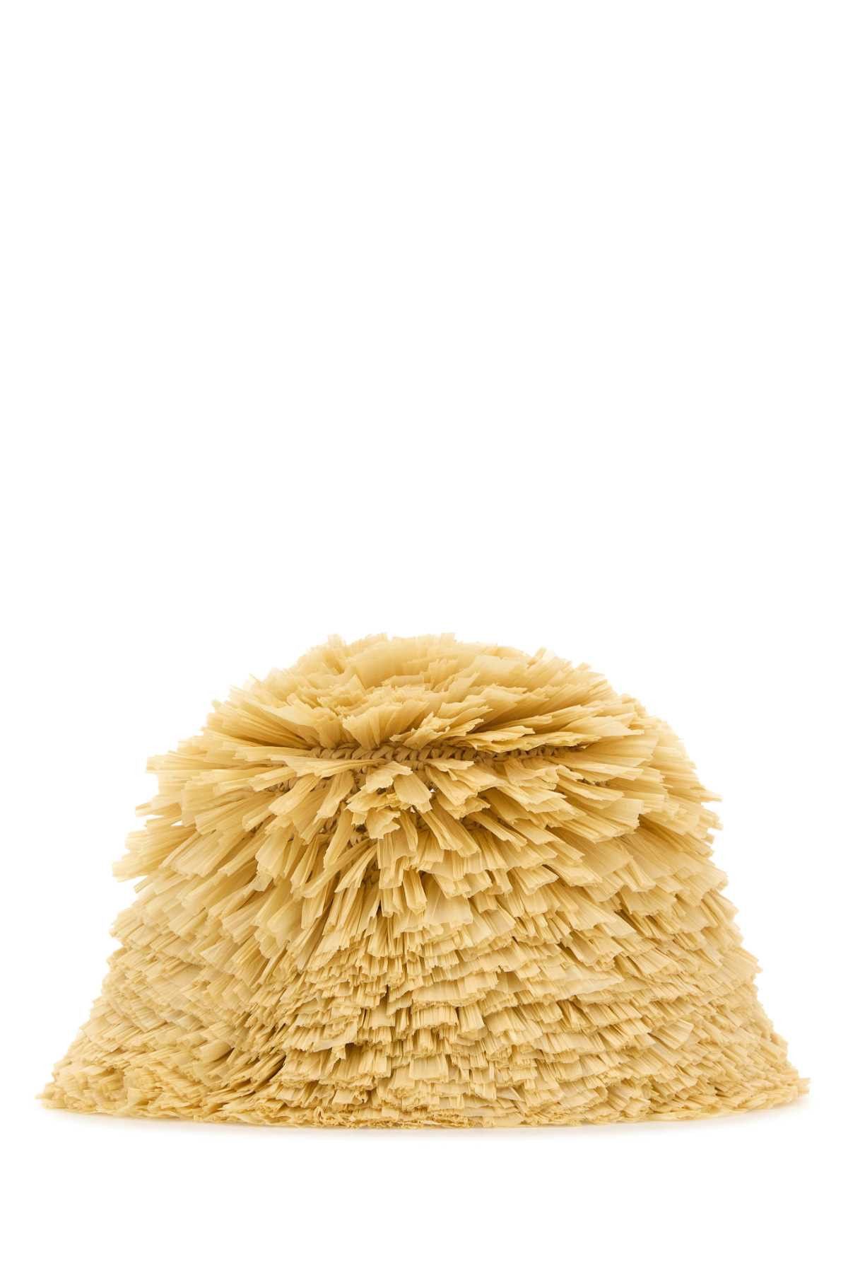 Prada Embellished Raffia Bucket Hat Size ONE SIZE - 1 Thumbnail