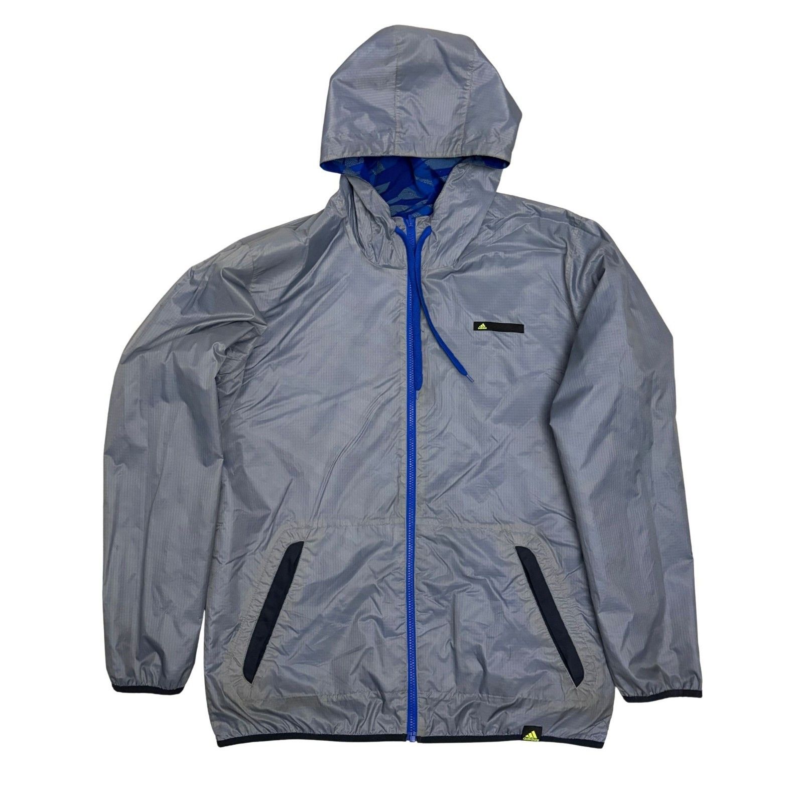 Adidas ADIDAS REVERSIBLE 2-in-1 Windbreaker Jacket Blue Hood Large Size US L / EU 52-54 / 3 - 2 Thumbnail