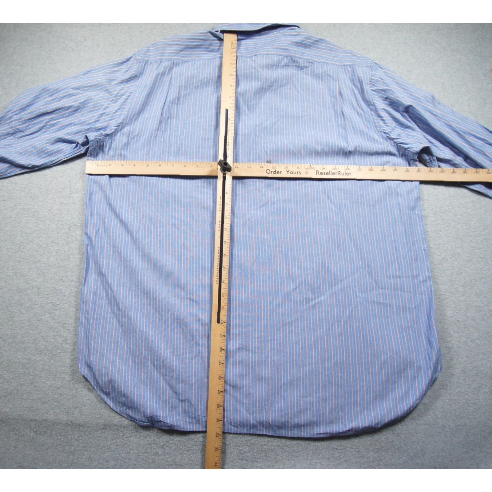 Vintage Gitman Bros Shirt Mens 17.5-34 Blue Button Down Striped Collared Adult Size US S / EU 44-46 / 1 - 7 Thumbnail